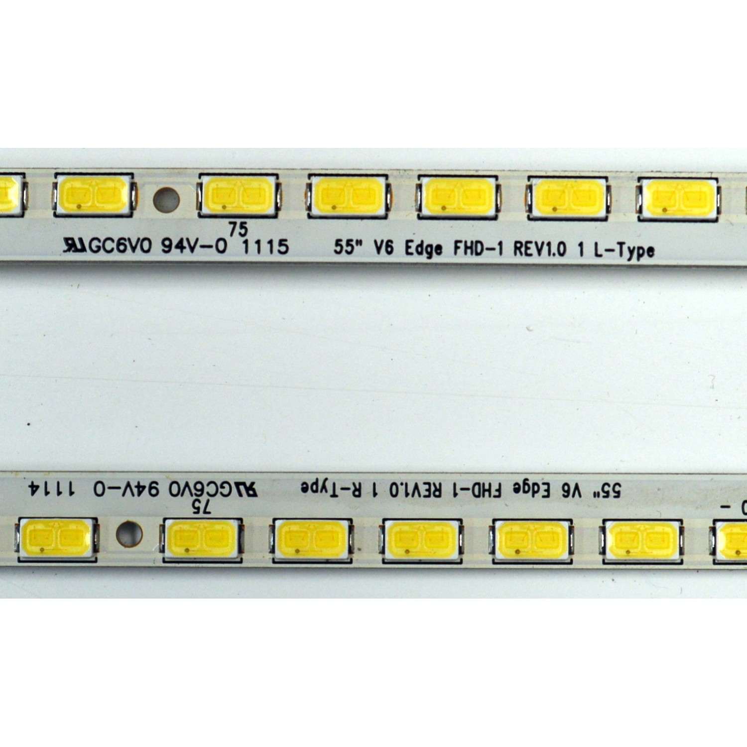 KIT DE LEDS ORIGINAL PARA TV LG 2 PIEZAS / NUMERO DE PARTE 55" V6 EDGE FHD-1 / 55" V6 EDGE FHD-1 REV1.0 1 R-TYPE / 55" V6 EDGE FHD-1 REV1.0 1 L-TYPE / MODELO 55LW5300-UC.AUSYLUR / 55LW5700-UE / 55LW5600-UA / M3D550SR - Imagen 3