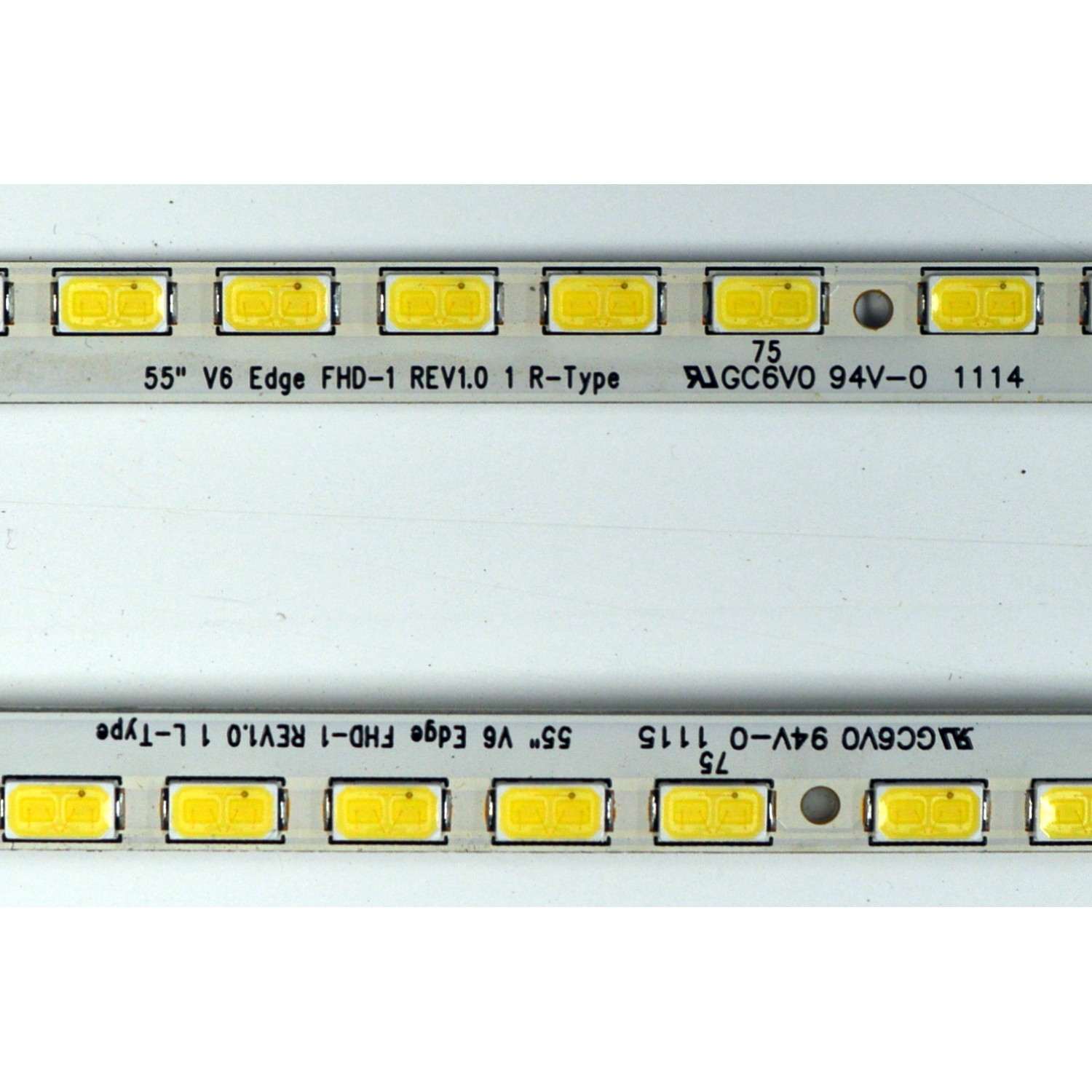 KIT DE LEDS ORIGINAL PARA TV LG 2 PIEZAS / NUMERO DE PARTE 55" V6 EDGE FHD-1 / 55" V6 EDGE FHD-1 REV1.0 1 R-TYPE / 55" V6 EDGE FHD-1 REV1.0 1 L-TYPE / MODELO 55LW5300-UC.AUSYLUR / 55LW5700-UE / 55LW5600-UA / M3D550SR - Imagen 4