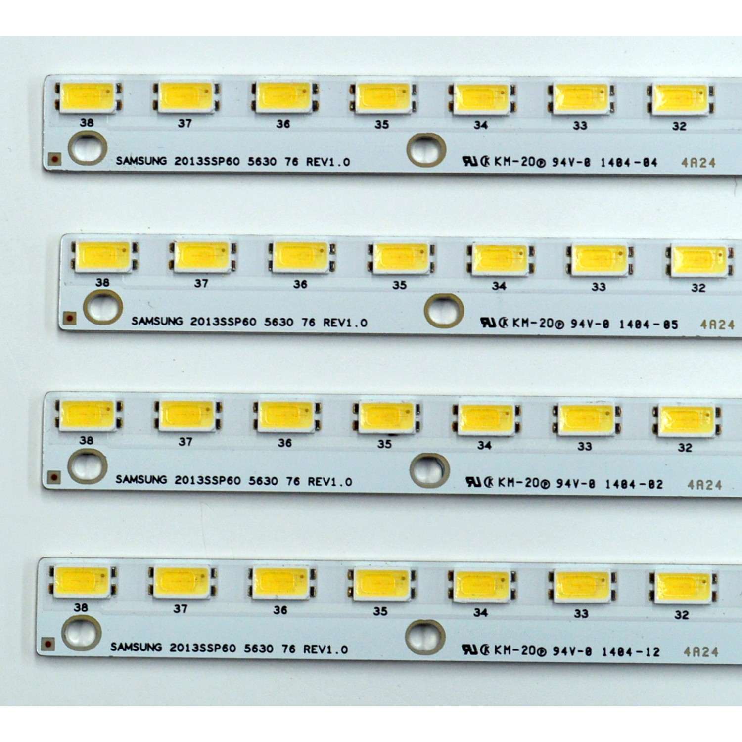 KIT DE LEDS ORIGINAL PARA TV SHARP 4 PIEZAS / NUMERO DE PARTE 2013SSP60 / SAMSUNG 2013SSP60 5630 76 REV1.0 / B0754212K313 / B075 / 4212 / K313 / PANEL JE600D3HD6AZ / MODELO LC-60LE857U - Imagen 3