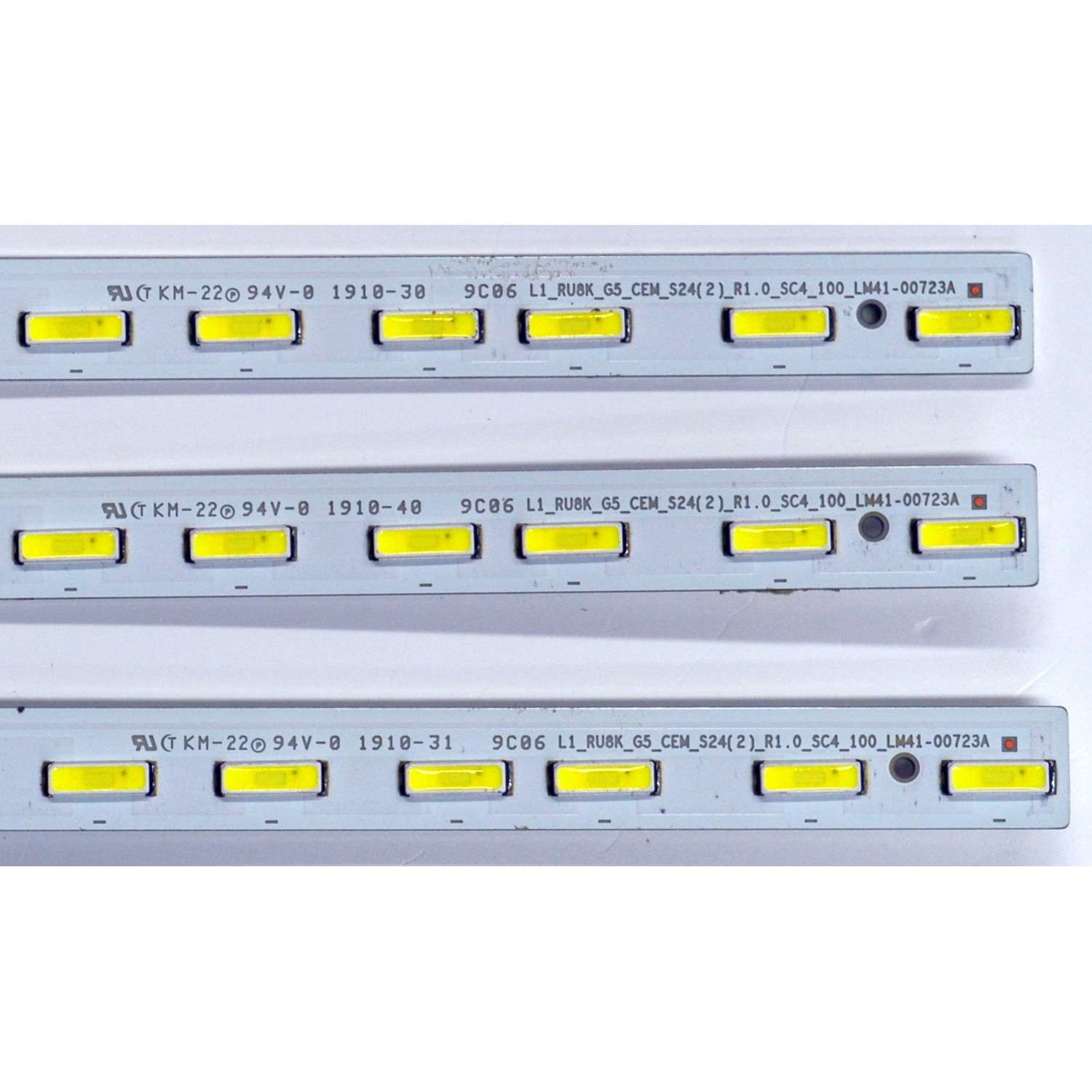 KIT DE LEDS ORIGINAL PARA TV SAMSUNG 3 PIEZAS / NUMERO DE PARTE BN96-48379A / L1_RU8K_G5_CEM_S24(2)_R1.0_SC4_100_LM41-00723A/LM41-00774A / 48379A / MODELO LH75QBR / LH75QBR / LH75QMRA / LH75QMR / LH75WMAWL / UN75RU800 / UN75RU8000 / UN75RU9000 - Imagen 3