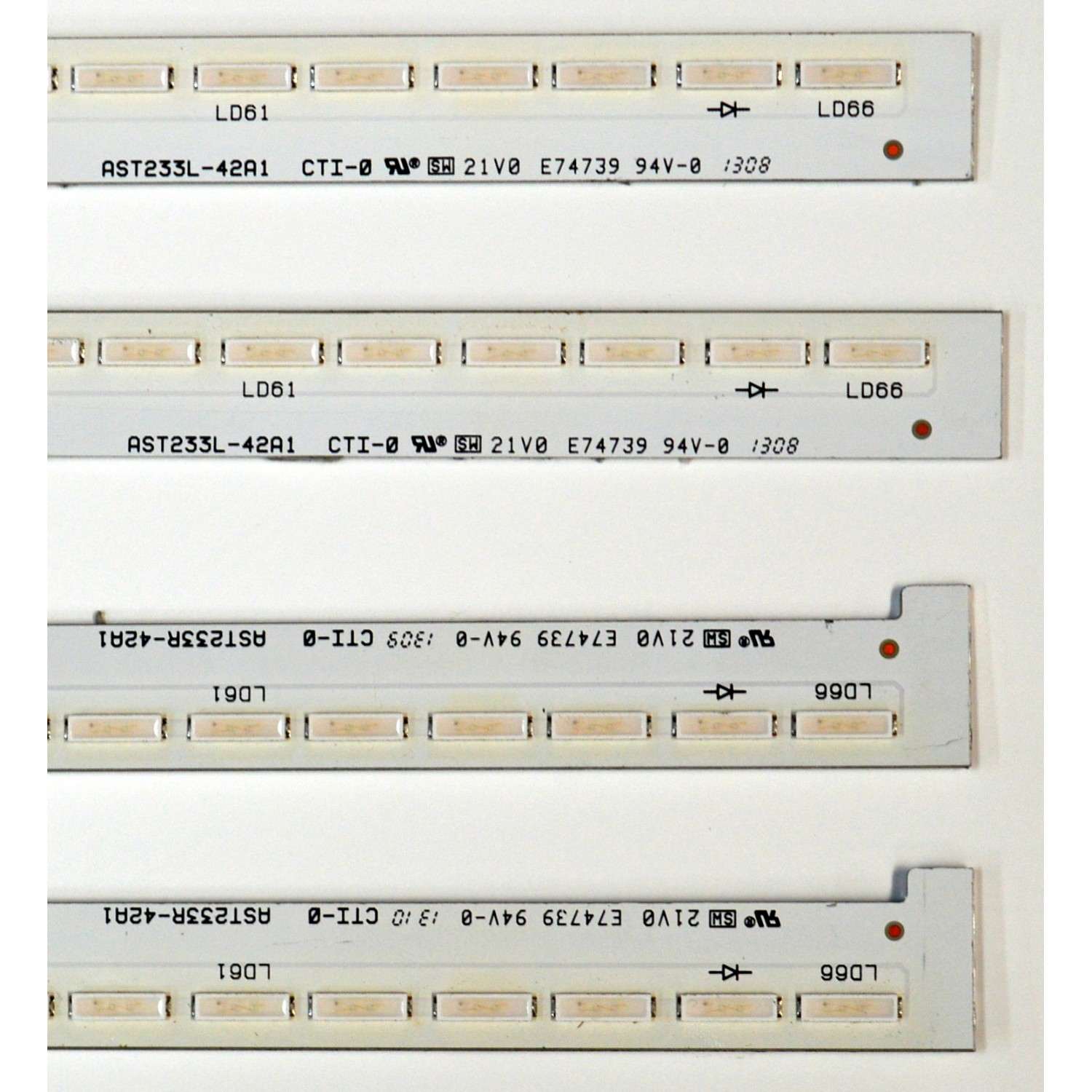KIT DE LEDS ORIGINAL PARA TV SONY 4 PIEZAS / NUMERO DE PARTE NLAC40233 / NLAC40233L / NLAC40233R / AST233R-42A1 / AST233L-42A1 / 3032402-213 / 3040204-213 / MODELO KD-55X8500A / KD55X8500A / XBR-55X850A / XBR55X850A / XBR-55X905A / XBR55X905A - Imagen 4