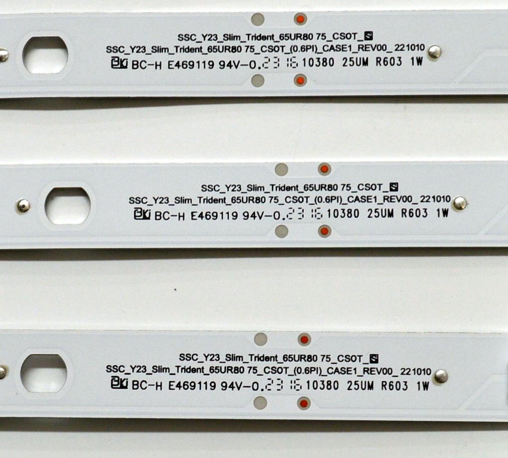 KIT DE LEDS ORIGINAL PARA TV LG 8 PIEZAS / NUMERO DE PARTE EAV65062401 / SSC_Y23_SLIM_TRIDENT_65UR80 75_CSOT_S / SSC_Y23_SLIM_TRIDENT_65UR80 75_CSOT_(0.6PI)_CASE1_REV00_221010 / PANEL NC650TQG-VCKHA / DISPLAY ST6451D06-2 VER.2.1 / MODELO 65UR8000AUA - Imagen 4