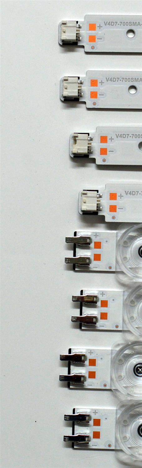 KIT DE LEDS ORIGINAL PARA TV SAMSUNG 8 PIEZAS / NUMERO DE PARTE BN96-58293A / BN96-58292A / V4D7-700SMA-R0 / V4D7-700SMB-R0 / 58293A / 58292A / PANEL CY-BD070HGSV2H / DISPLAY JE695R3HE1K / BN96-54406A / MODELO UN70DU7000 / UN70DU7200FXZA UB01 - Imagen 2