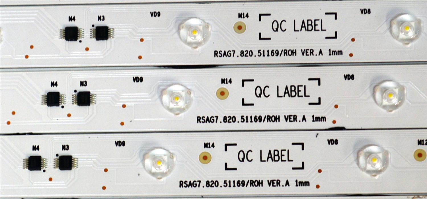 KIT DE LEDS ORIGINAL PARA TV HISENSE 24 PIEZAS / NUMERO DE PARTE LB650A2.0 / HD650H3U51-TZLZ / 2024050901 / LB650A2.0 / RSAG7.820.51169/ROH VER.A / 413136 / HE65 E9P / PANEL HD650H3U51-T0LZ / DISPLAY T650QVN07.H / MODELO 65U75N - Imagen 5