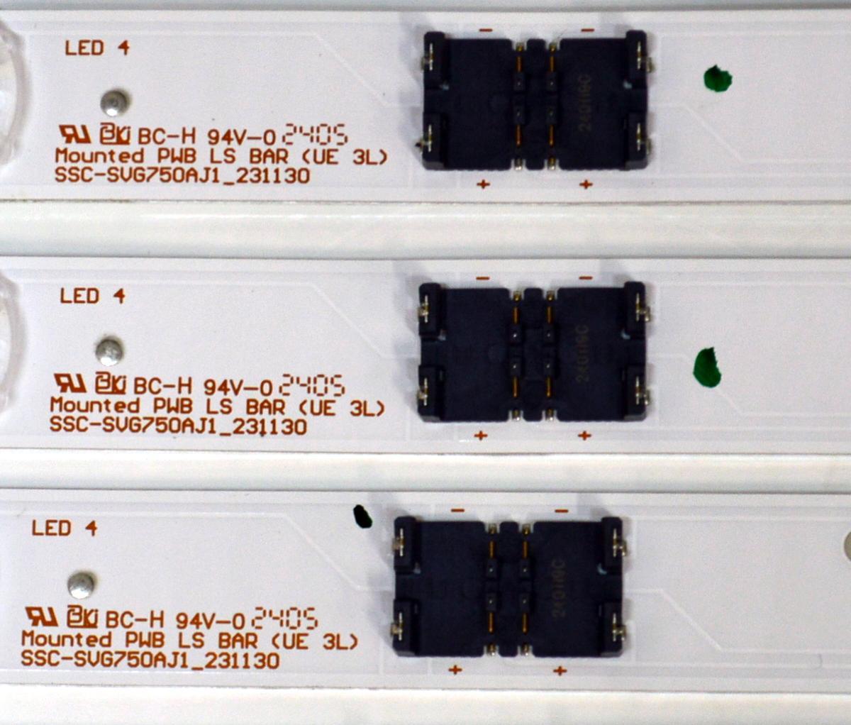 KIT DE LEDS ORIGINAL PARA TV SONY 13 PIEZAS / NUMERO DE PARTE SVG750AJ1 / SS_SVG750AJ1_231130 / U307 K  / U75F521 / PANEL YLEM075CC011 / DISPLAY HV750QUB-F9M / MODELO K-75S30C / K75S30C - Imagen 3