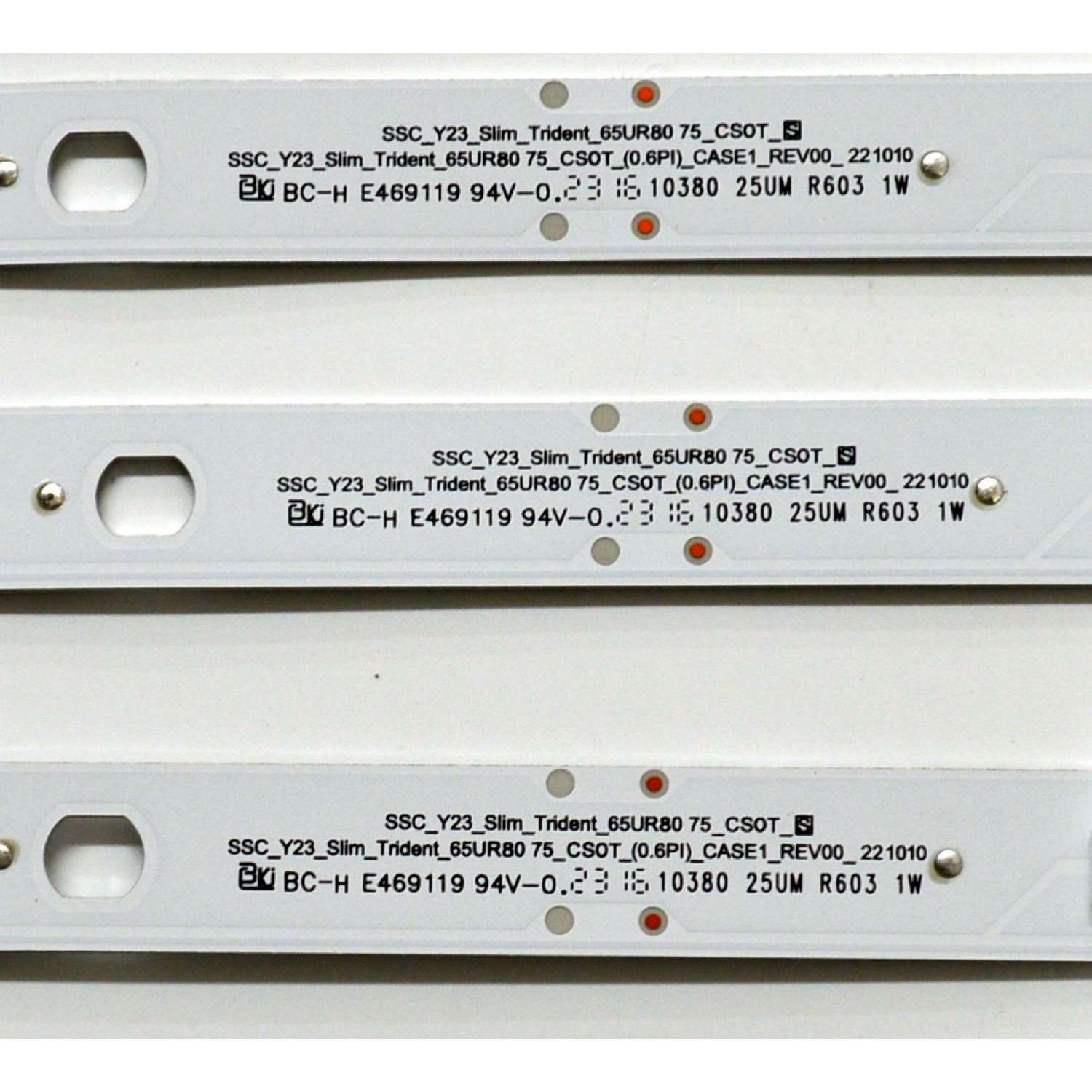 KIT DE LEDS ORIGINAL PARA TV LG 8 PIEZAS / NUMERO DE PARTE EAV65062401 / SSC_Y23_SLIM_TRIDENT_65UR80 75_CSOT_S / SSC_Y23_SLIM_TRIDENT_65UR80 75_CSOT_(0.6PI)_CASE1_REV00_221010 / PANEL NC650TQG-VCKHA / DISPLAY ST6451D06-2 VER.2.1 / MODELO 65UR8000AUA - Imagen 4