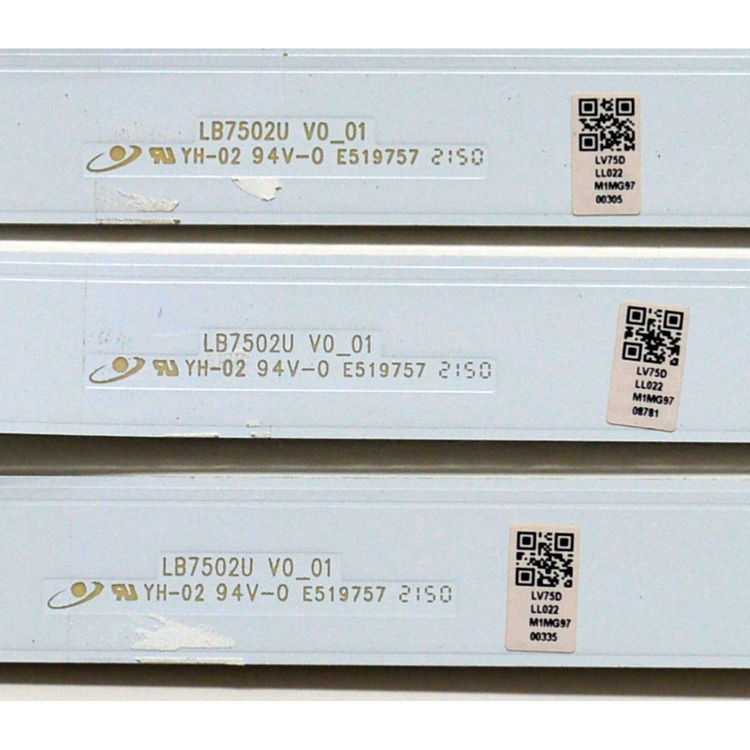 KIT DE LEDS ORIGINAL PARA TV VIZIO 12 PIEZAS / NUMERO DE PARTE LB7502U / LB7502U V0_01 / LB7502U V1_01 / LV75D / LR022 / LL022 / M1MG97 / DISPLAY JR745R3HA2Y / MODELO V755M-K03 / V755M-K03 LFTVN2LY - Imagen 2