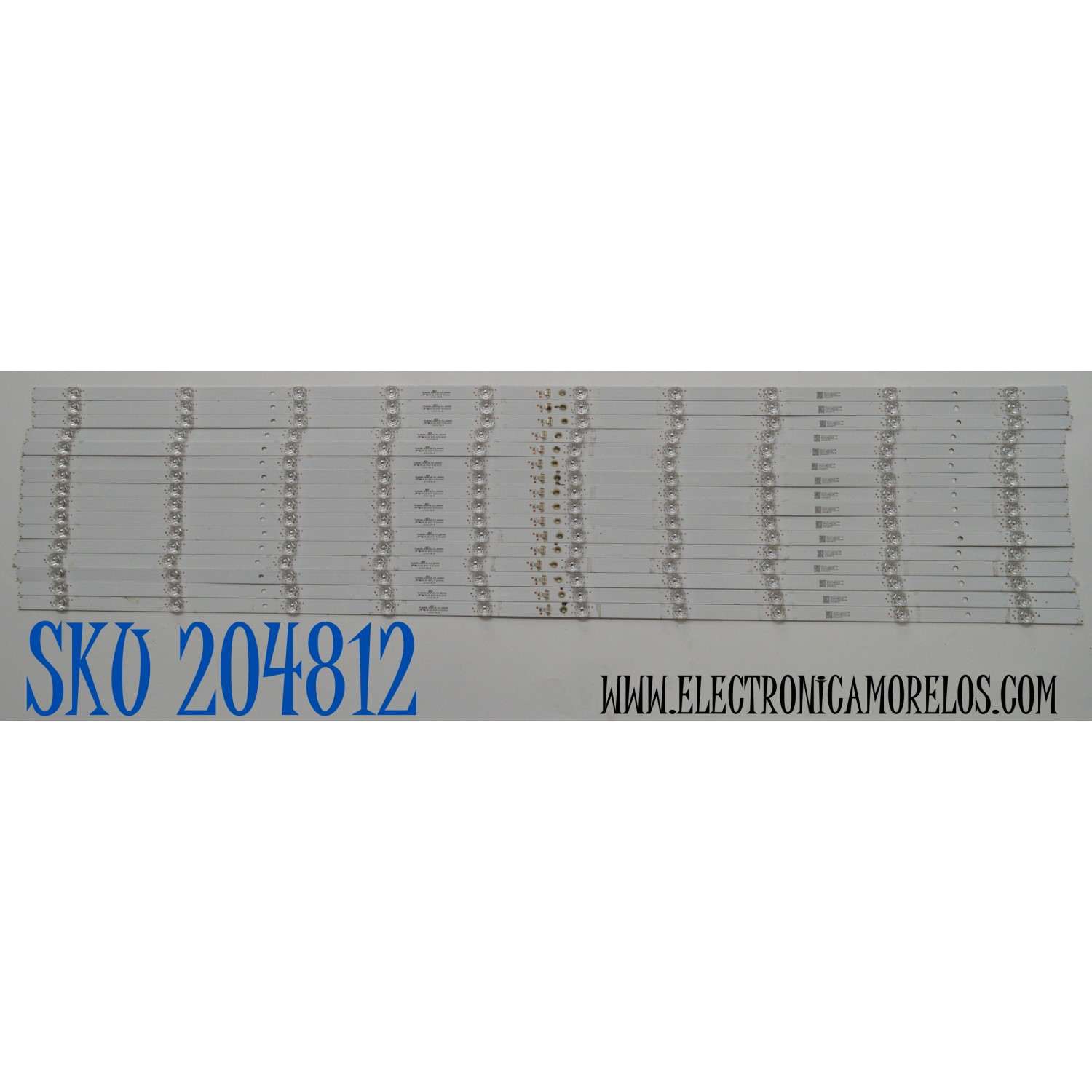 KIT DE LEDS ORIGINAL PARA TV TCL 16 PIEZAS / NUMERO DE PARTE TCL98LB05 / TCL98LB05_3030F2.4D_V1.2_20240113 / N0101-000359 / A0001/FD2 / 240702 / ZMAS/TG / PANEL LVU980NDJL / DISPLAY ST9751D01-4 VER.2.2 / MODELO 98Q672G