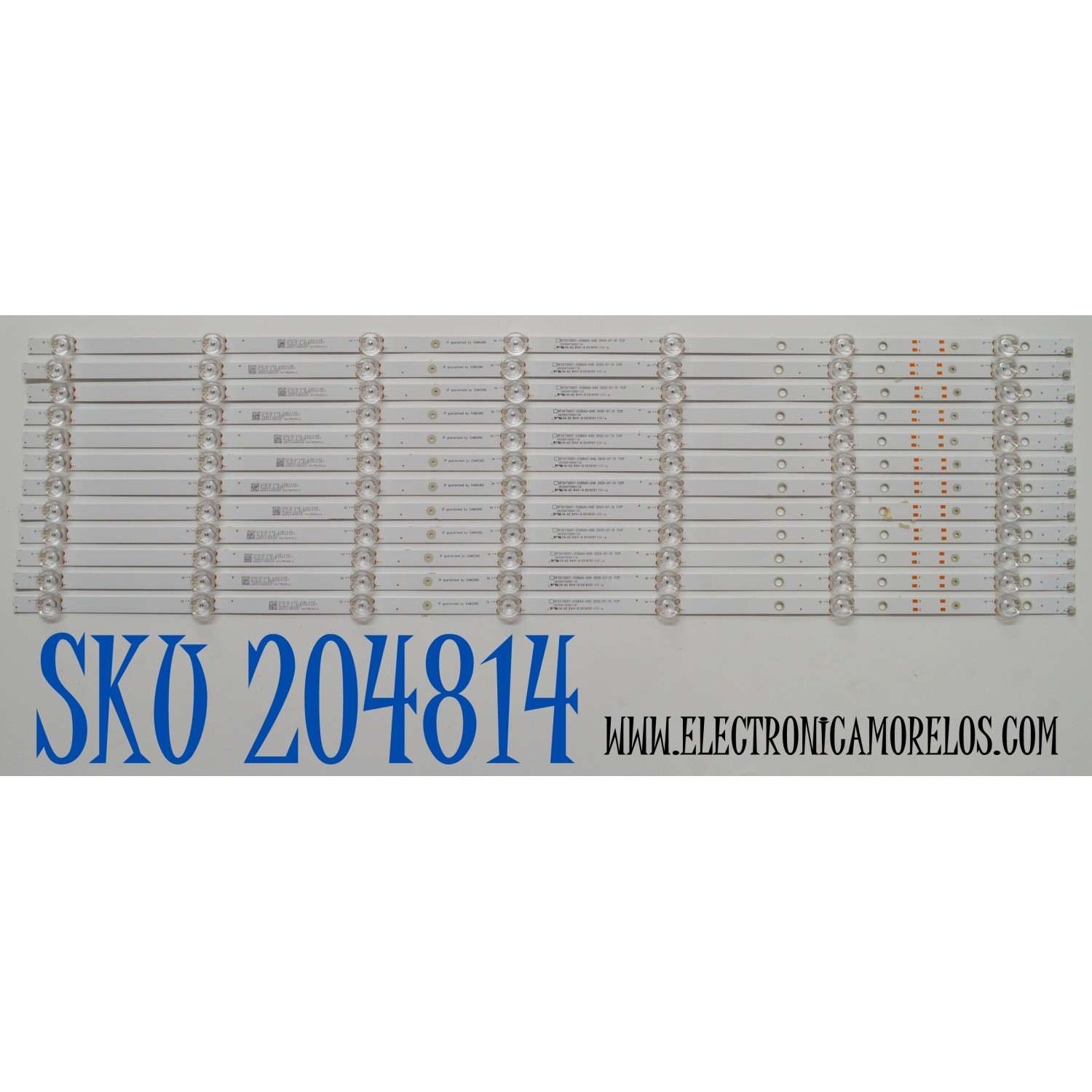 KIT DE LEDS ORIGINAL PARA TV PHILIPS 12 PIEZAS / NUMERO DE PARTE 303HX750011D / HFSX75D07-ZC66AG-04D / 70401-01307 / 2150001157 / 220117DC03 / HX750M11 / PANEL BOEI750WQ1-F91 / DISPLAY HV750QUB-F91 / MODELO 75PUL7552/F7