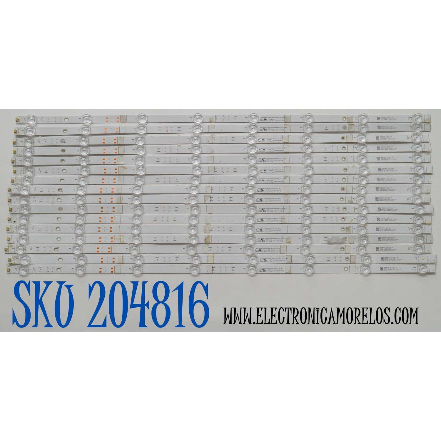 KIT DE LEDS ORIGINAL PARA TV VIZIO 16 PIEZAS / NUMERO DE PARTE HFSX75D08A / HFSX75D08B / HFSX75D08A-ZC42AG-26CD / HFSX75D08B-ZC42AG-26CD / 303HX750050CD / 303HX750049CD / 2300022985 / 240619BB04 / PANEL BOEI750WQ1 / DISPLAY HV750QUB-F92 / MODELO M75Q6X-L4