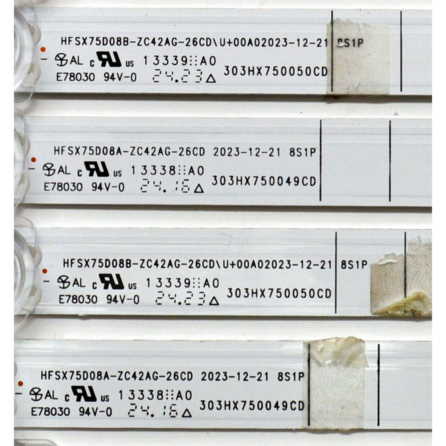 KIT DE LEDS ORIGINAL PARA TV VIZIO 16 PIEZAS / NUMERO DE PARTE HFSX75D08A / HFSX75D08B / HFSX75D08A-ZC42AG-26CD / HFSX75D08B-ZC42AG-26CD / 303HX750050CD / 303HX750049CD / 2300022985 / 240619BB04 / PANEL BOEI750WQ1 / DISPLAY HV750QUB-F92 / MODELO M75Q6X-L4 - Imagen 3