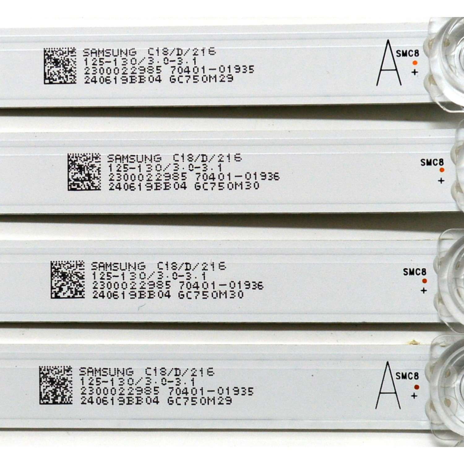 KIT DE LEDS ORIGINAL PARA TV VIZIO 16 PIEZAS / NUMERO DE PARTE HFSX75D08A / HFSX75D08B / HFSX75D08A-ZC42AG-26CD / HFSX75D08B-ZC42AG-26CD / 303HX750050CD / 303HX750049CD / 2300022985 / 240619BB04 / PANEL BOEI750WQ1 / DISPLAY HV750QUB-F92 / MODELO M75Q6X-L4 - Imagen 2