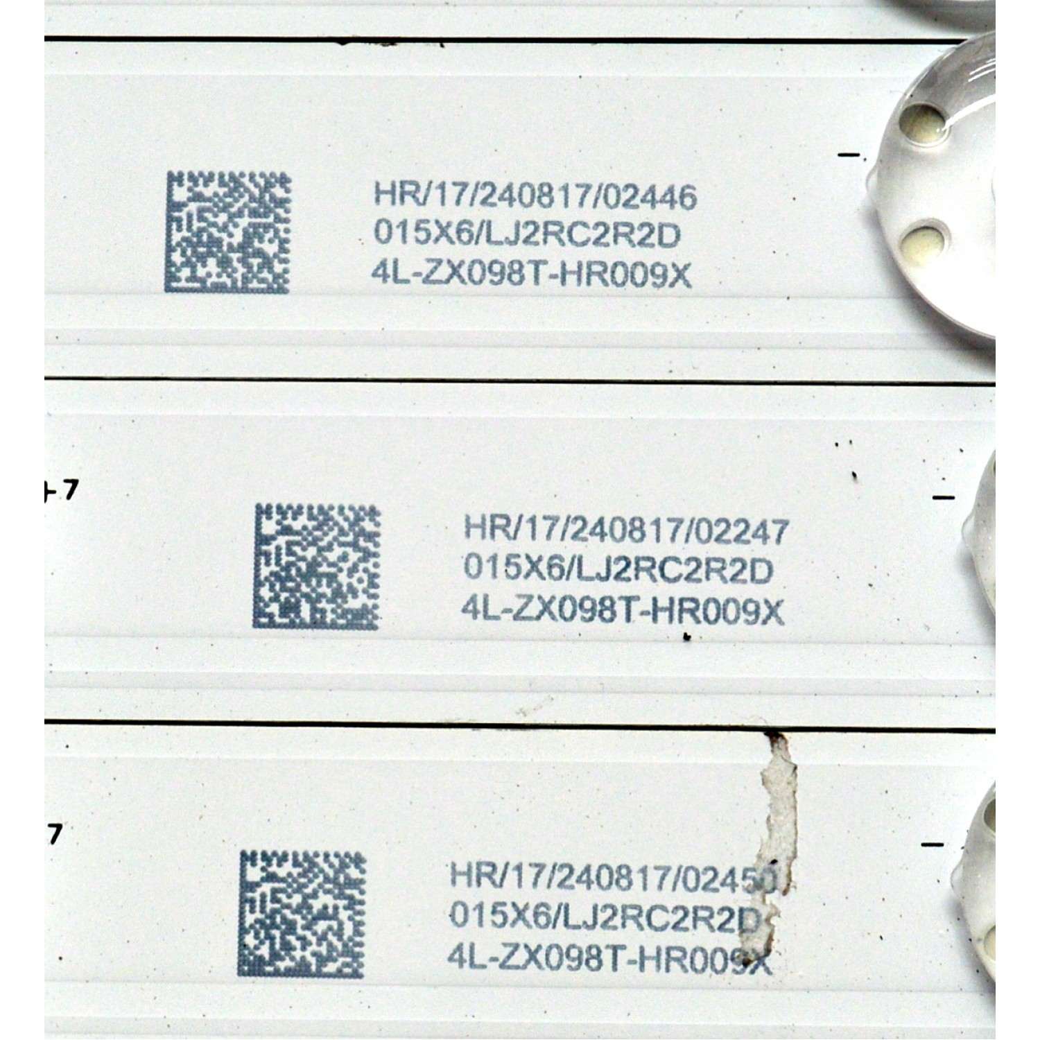 KIT DE LEDS ORIGINAL PARA TV LG 24 PIEZAS / NUMERO DE PARTE 98HR330M16A8 V1 / 98HR330M16B8 V1 / 98D8100S / 98D8100S 16 / 12 A-D09 / HR/17/240817 / 015X6/LJ2RC2R2D / 4L-ZX098T / PANEL LVU980C0DAN / DISPLAY ST9751D01-4 VER.2.2 / MODELO 98UT9000PUA.CUSCKH - Imagen 4