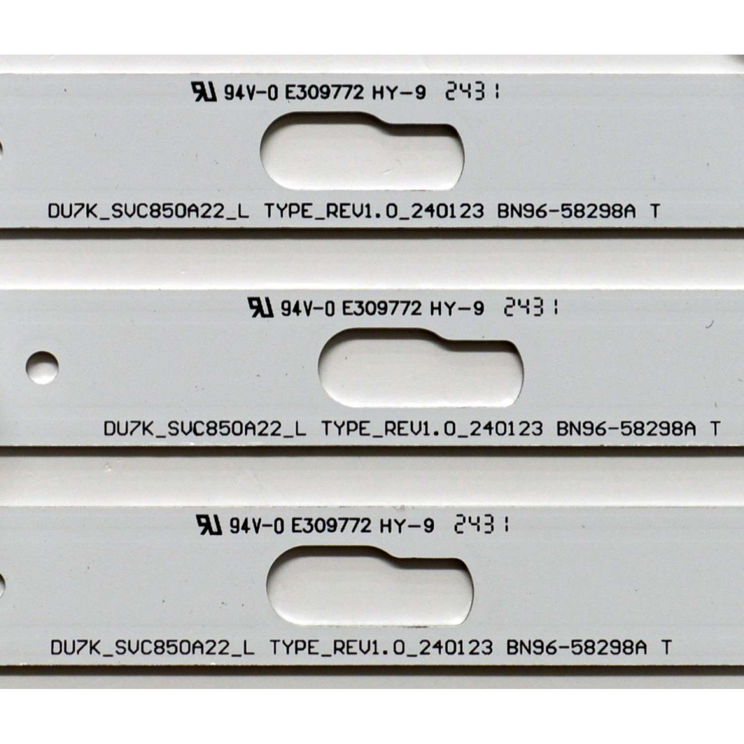 KIT DE LEDS ORIGINAL PARA TV SAMSUNG 15 PIEZAS / NUMERO DE PARTE BN96-58299A / BN96-58298A / BN96-58297A / DU7K_SVC850A22_R / DU7K_SVC850A22_L / DU7K_SVC850A22_R 58299A / 58298A / 58297A / PANEL CY-BD085HGAV2H / DISPLAY T850QVN04.1 / MODELO UN85DU7200DXZA - Imagen 5