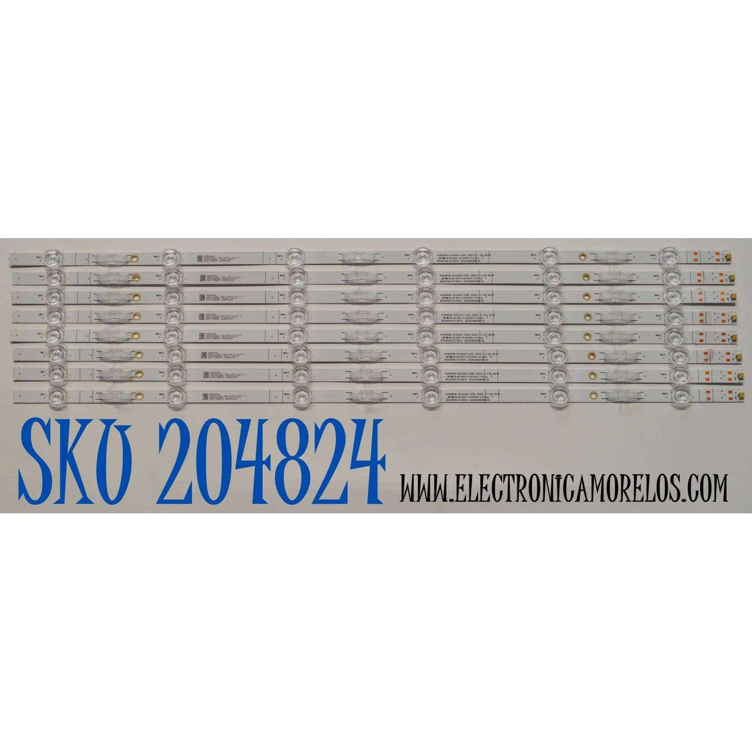 KIT DE LEDS ORIGINAL PARA TV LG 8 PIEZAS / NUMERO DE PARTE 303GC650061CD / GC65D06-ZC42AG-14CD / B005P00107387A / 2300022480 / 70401-01871 / 240116AB03 / GC650M32 / PANEL BOE650WQ1BF7D / DISPLAY HV650QUB-F7D / MODELO 65UT7570PUB / 65UT7570PUB.CUSFBH
