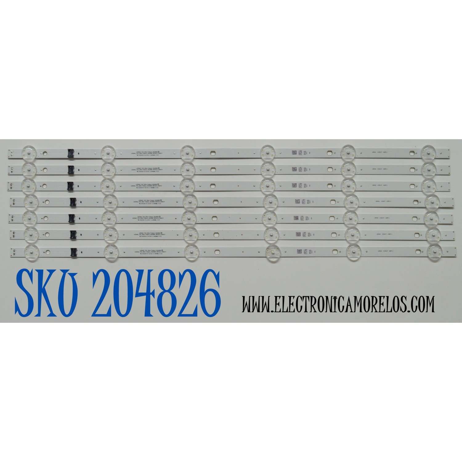 KIT DE LEDS ORIGINAL PARA TV LG 7 PIEZAS / NUMERO DE PARTE EAV65088301 / LEDAZ_Y23_SLIM TRIDENT_55UR80 H / LEDAZ_Y23_SLIM TRIDENT_55UR80_REV0.0_230517 / 4G551/5B29B / PANEL NC550TQG-VCKHN / ST5461D13-A VER.2.1 / MODELO 55UT7000PUA / 55UT7000PUA.BUSDLJM