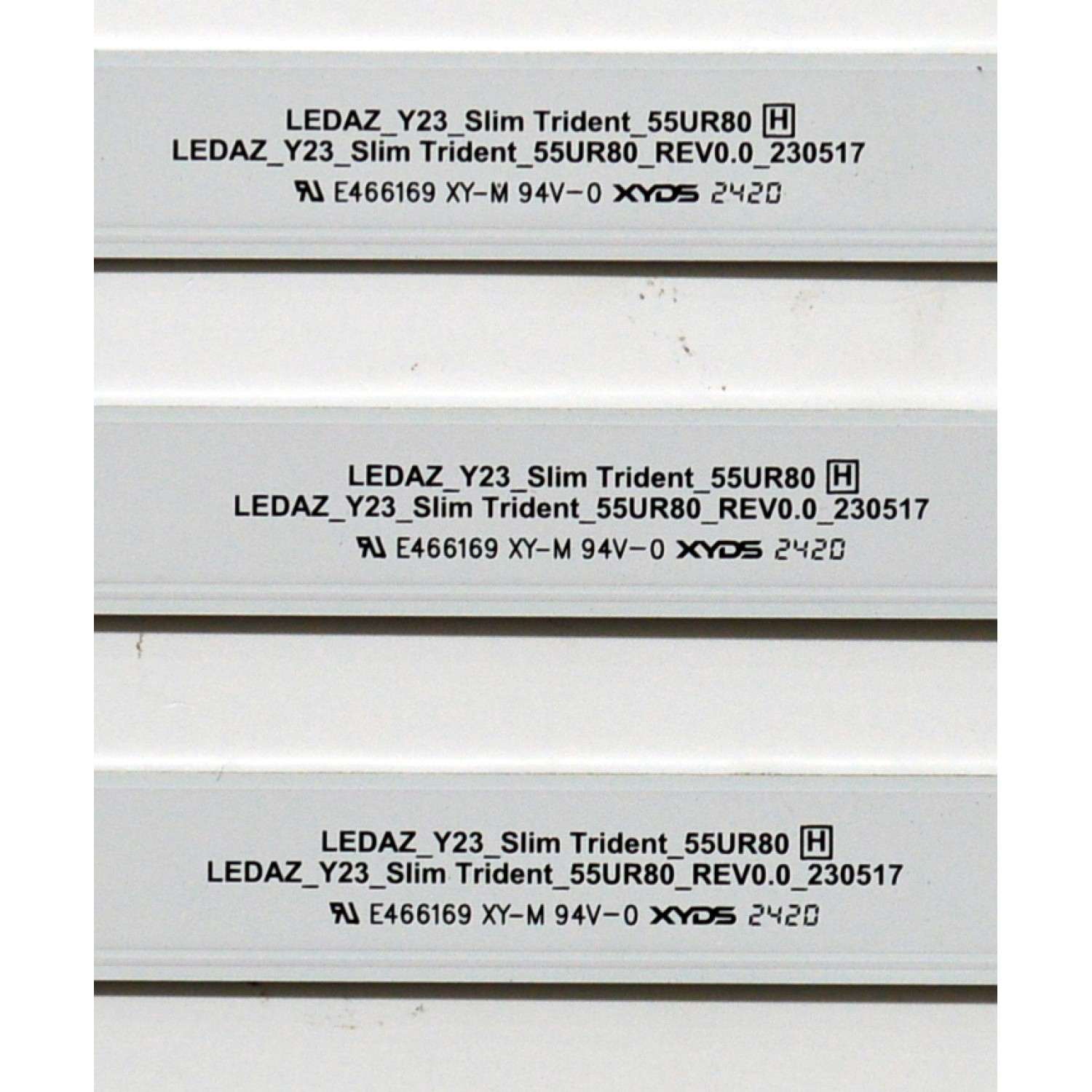 KIT DE LEDS ORIGINAL PARA TV LG 7 PIEZAS / NUMERO DE PARTE EAV65088301 / LEDAZ_Y23_SLIM TRIDENT_55UR80 H / LEDAZ_Y23_SLIM TRIDENT_55UR80_REV0.0_230517 / 4G551/5B29B / PANEL NC550TQG-VCKHN / ST5461D13-A VER.2.1 / MODELO 55UT7000PUA / 55UT7000PUA.BUSDLJM - Imagen 3