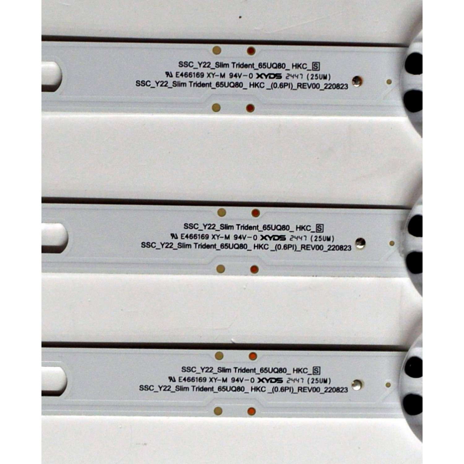 KIT DE LEDS ORIGINAL PARA TV LG 8 PIEZAS / NUMERO DE PARTE EAV65053201 / SSC_Y22_SLIM TRIDENT_65UQ80_HKC_S / SSC_Y22_SLIM TRIDENT_65UQ80_HKC_0.6PI_REV00_220823 / HKC650V0_D / PANEL NC650TQG-VHKH5 / DISPLAY PT650GT01-4 VER.1.0 / MODELO 65UQ7070ZUE.BUSULKR - Imagen 2