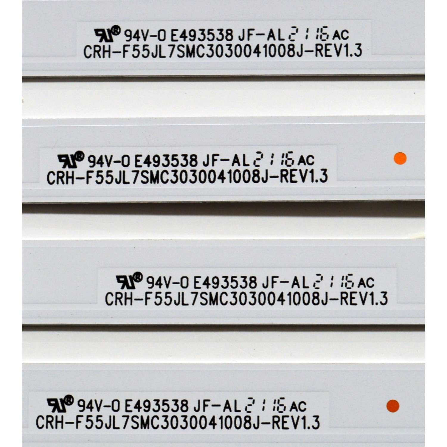 KIT DE LEDS ORIGINAL PARA TV SCEPTRE 4 PIEZAS / NUMERO DE PARTE F55JL7SMC3030041008J / CRH-F55JL7SMC3030041008J-REV1.3 / BOE 70401-01427 / SSC SVB550FD1 / 234734 / 162L0832D2105170011D00 / PANEL BOEA550WU1 / DISPLAY LC546PU4L 01 / MODELO U557CV-UMRB - Imagen 4