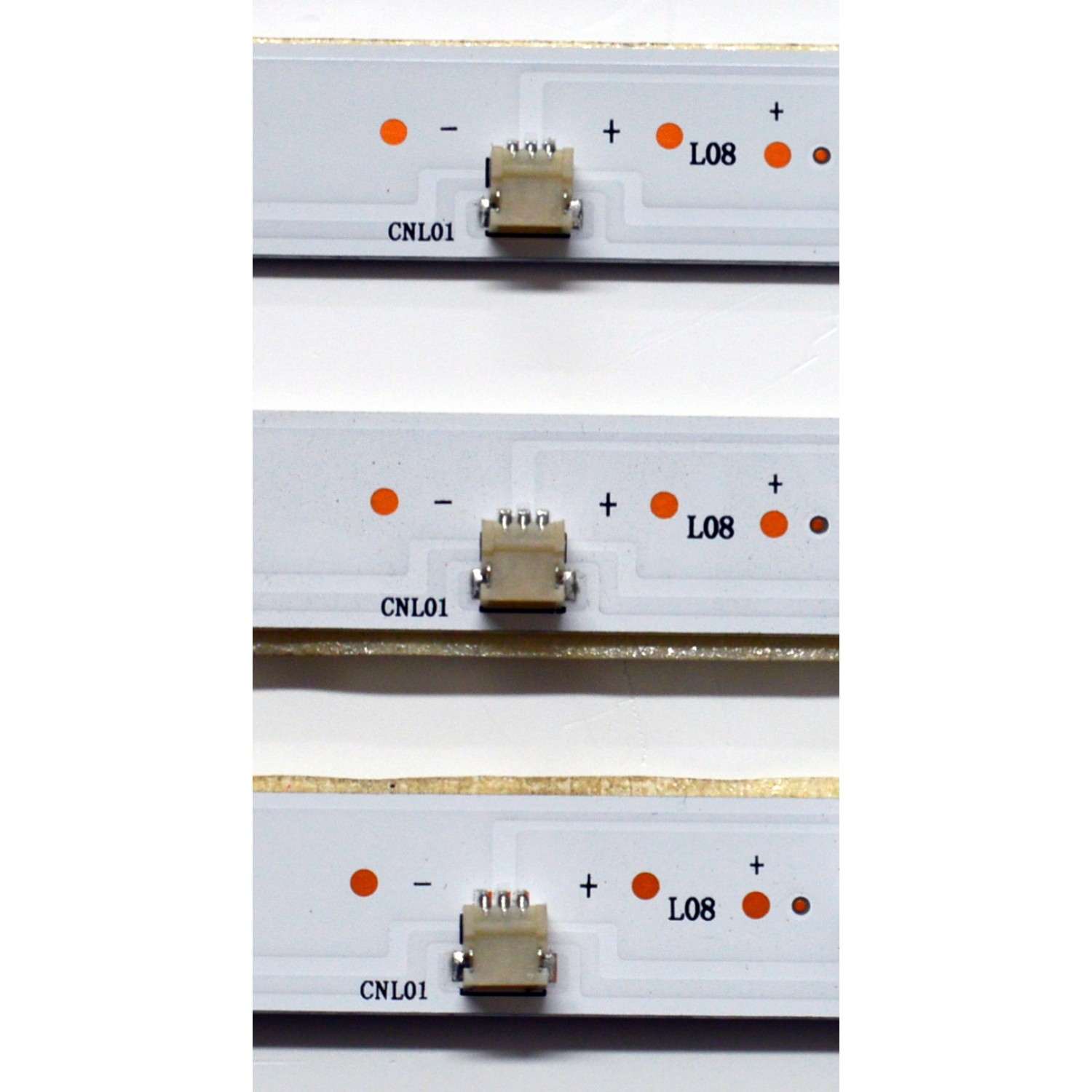 KIT DE LEDS ORIGINAL PARA TV VIZIO 3 PIEZAS / NUMERO DE PARTE JL.D500A1330-202AS-M / JL.D500A1330-202AS-M_V01 / 2406240129 / F8H3C000057EAXLB00HGJY / PANEL V500DJ7-E03 REV.CQ / V500DJ7-203 / MODELO VQD50S-0809 / VQD50S-0809 LIAIW2AA - Imagen 3