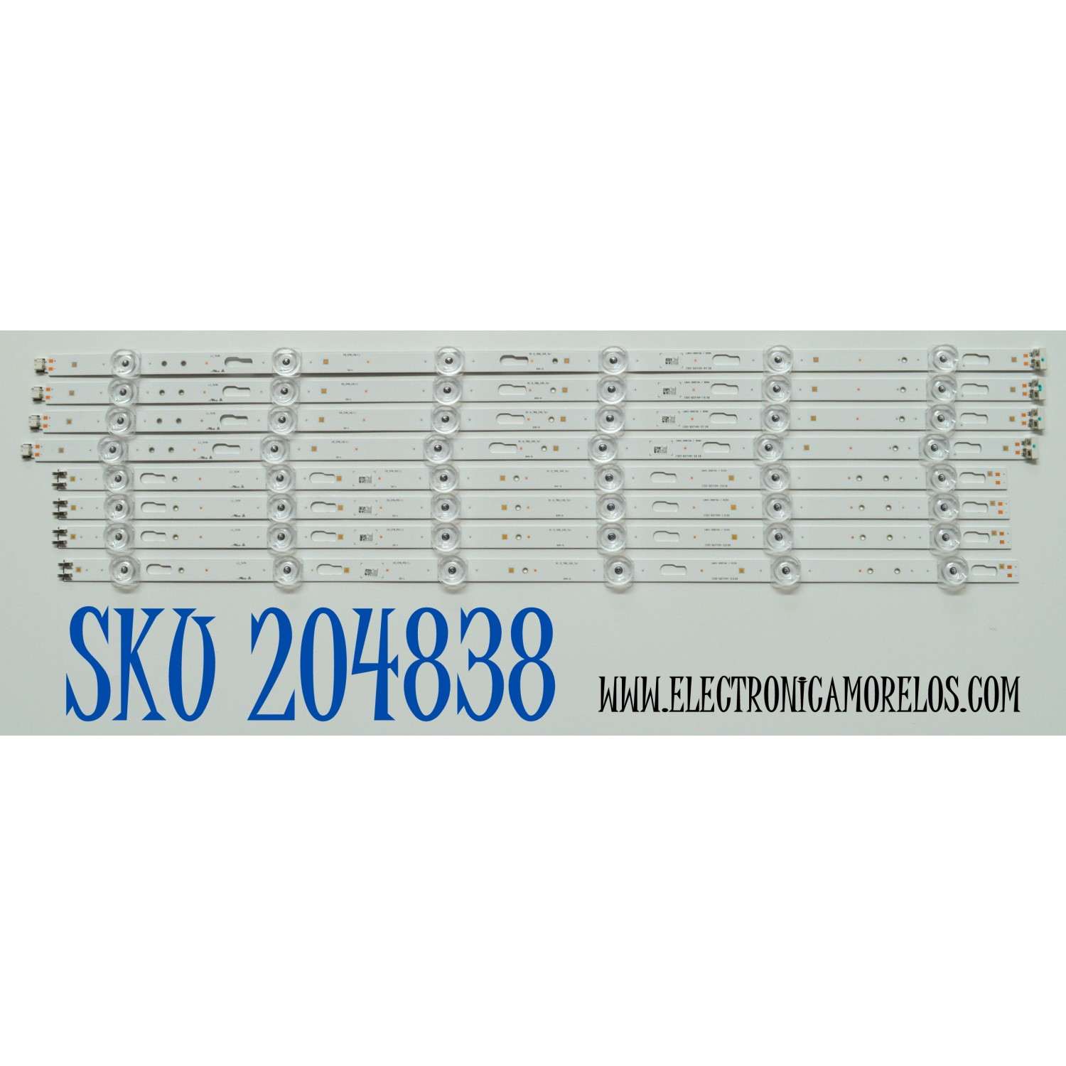 KIT DE LEDS ORIGINAL PARA TV SAMSUNG 8 PIEZAS / NUMERO DE PARTE  BN96-50458A / BN96-50459A / LM41-00874A / 910A / LM41-00873A / 909A / L1_TU7K / E8_CFM_R5(1) / 50458A / 50459A / PANEL CY-BT058HGCV6H / DISPLAY PT580GT03-1 VER.1.0 / MODELO UN58TU690TFXZA