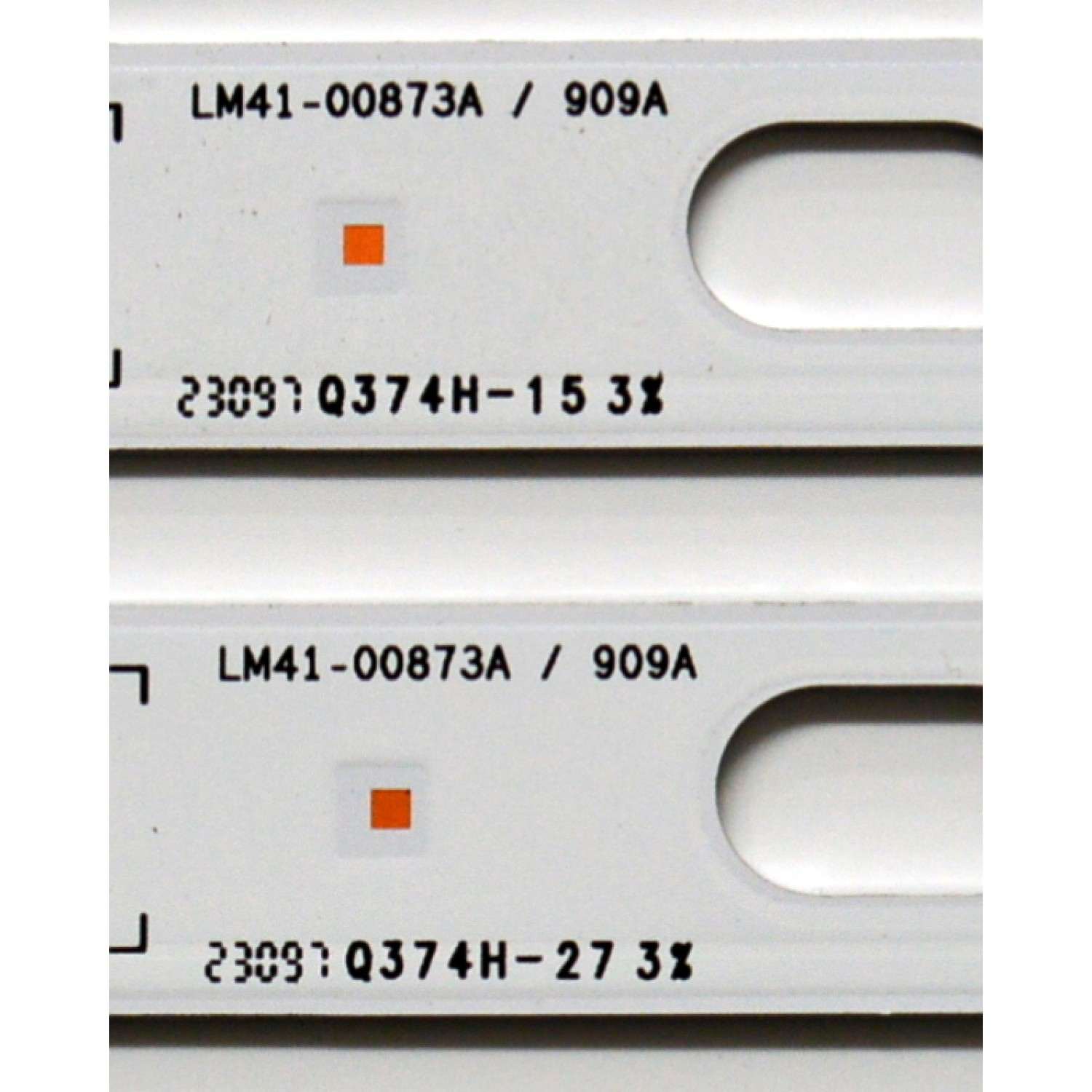 KIT DE LEDS ORIGINAL PARA TV SAMSUNG 8 PIEZAS / NUMERO DE PARTE  BN96-50458A / BN96-50459A / LM41-00874A / 910A / LM41-00873A / 909A / L1_TU7K / E8_CFM_R5(1) / 50458A / 50459A / PANEL CY-BT058HGCV6H / DISPLAY PT580GT03-1 VER.1.0 / MODELO UN58TU690TFXZA - Imagen 3