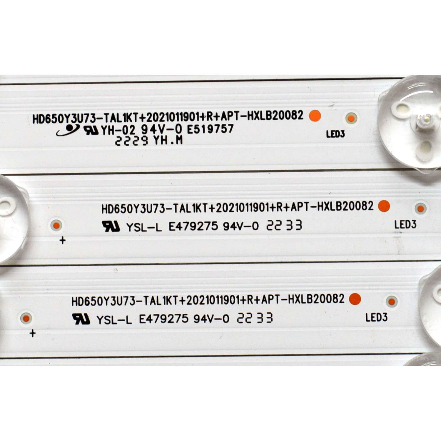 KIT DE LEDS ORIGINAL PARA TV 19 PIEZAS / NUMERO DE PARTE HXLB20082 / HD650YU73-TAL1KT+2021011901 / R / APT-HXLB20082 / 1254627 / MODELO 65" - Imagen 2