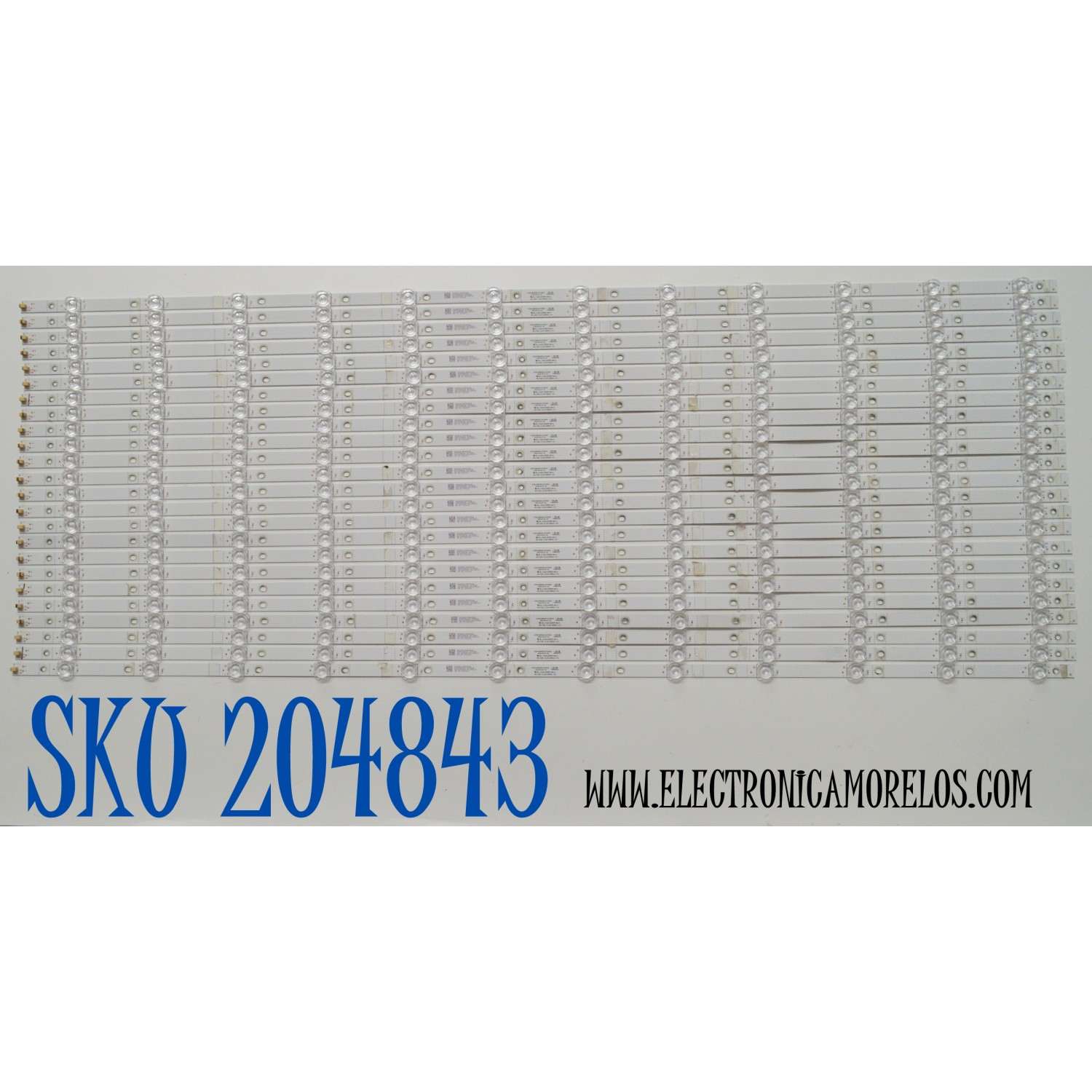 KIT DE LEDS ORIGINAL PARA TV ONN 24 PIEZAS / NUMERO DE PARTE 4708-K98WDK-A2113N11 / XRJ1060 / SLC04708RA0 / K980WDK / 112412-98411011 / K980WDK41 / N2-240815-3220H633 / PANEL K980WDK41 / DISPLAY SG9751D01-1 VER.2.1 / MODELO 100146865 98"