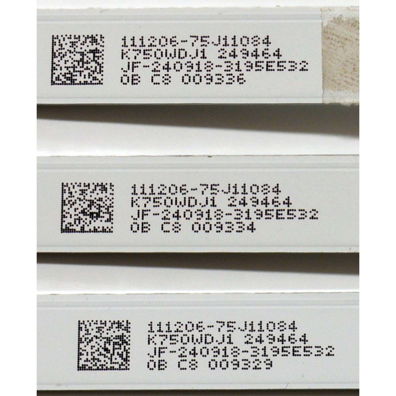KIT DE LEDS ORIGINAL PARA TV JVC / 12 PIEZAS / NUMERO DE PARTE 4708-K75DJ1-A1113N01 / K750WDJ1 A1 / XRJ1060 / HNSL4708RA0 / 111206-75J11084 / K750WDJ1 / 249464 / JF-240918-3195E532 / PANEL K750WDJ1 / DISPLAY HV750QUB-F91 / MODELO SI75URF / ONR75J1U-MX - Imagen 2