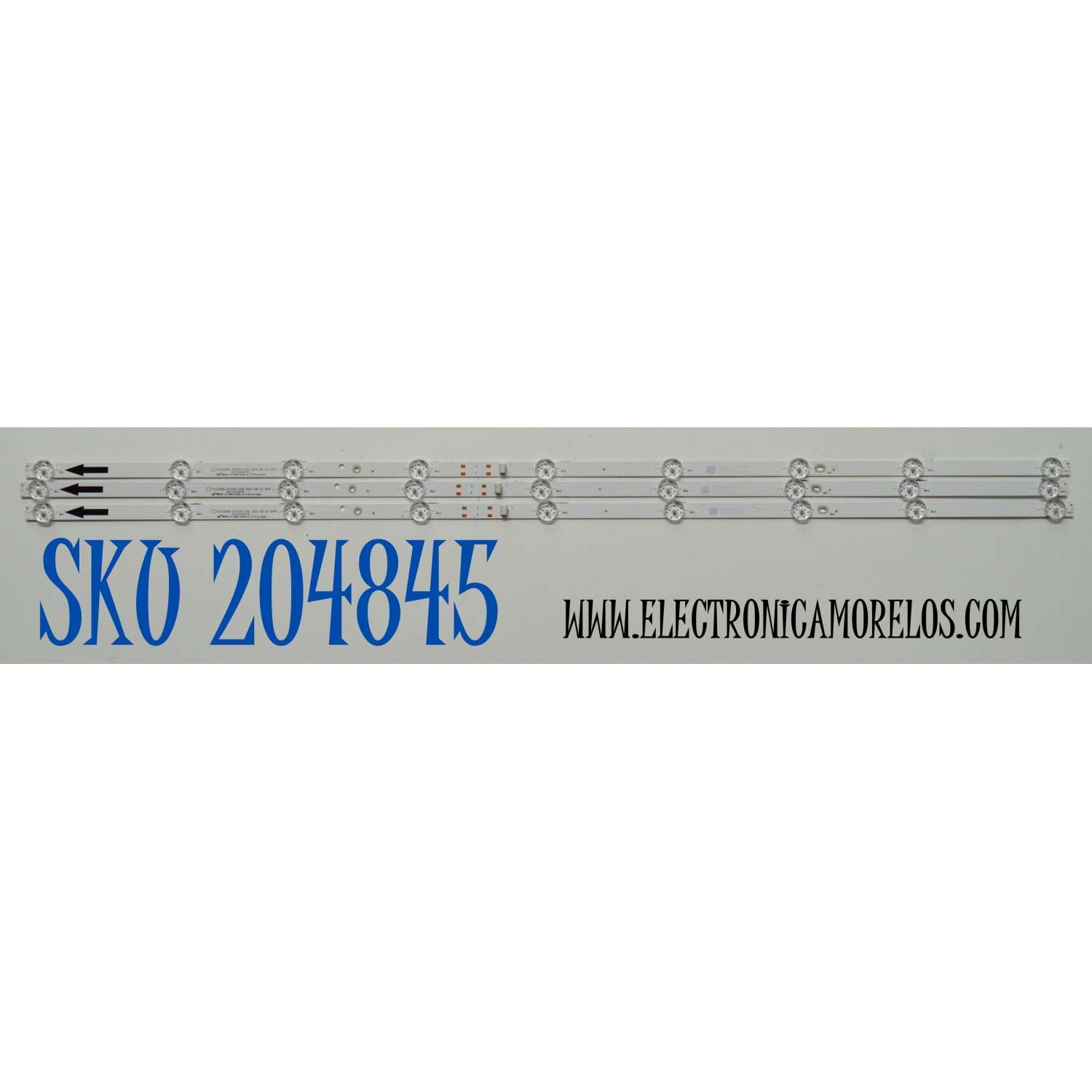 KIT DE LEDS ORIGINAL PARA TV PHILIPS 3 PIEZAS / NUMERO DE PARTE 303TC430057D / TCL43D09-ZC42AG-03D / 2300023185 / 3.0-3.1 / 4L-ZX043T-ZC014X / 240905AD03 / TC430M63 / PANEL LVU430CSDX E0358 / DISPLAY V430DJ2-Q01 / MODELO 43PUL7652/F7