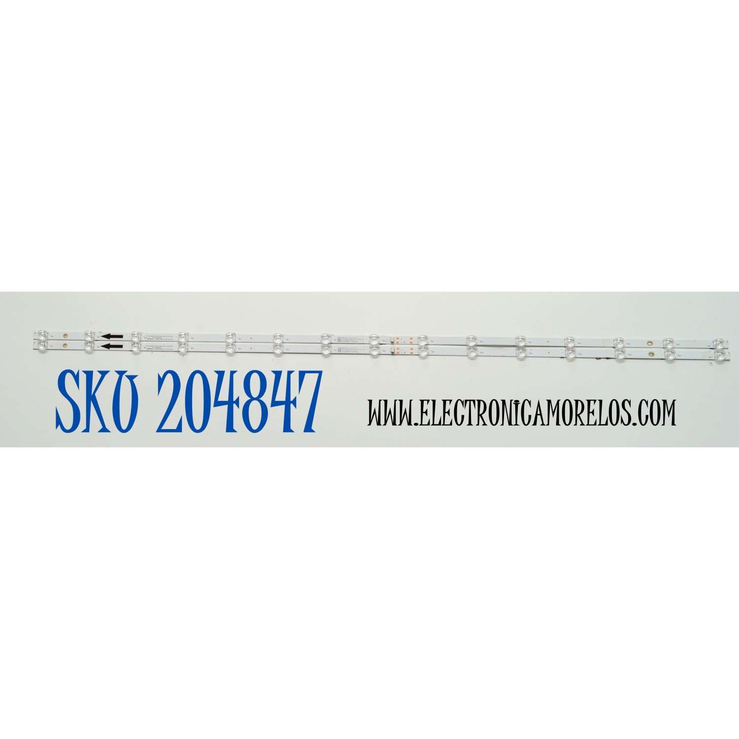 KIT DE LEDS ORIGINAL PARA TV PHILIPS 2 PIEZAS / NUMERO DE PARTE 303TC550083D / TCL55D15-ZC42AG-05D / 4L-ZX055T-ZC031C / 240824AB09 / TC550MA8 / PANEL LVU550CSDX E1138 / DISPLAY ST5461D12-8 VER.2.2 / MODELO 55PUL7552/F7 / 55PUL7552/F7 E