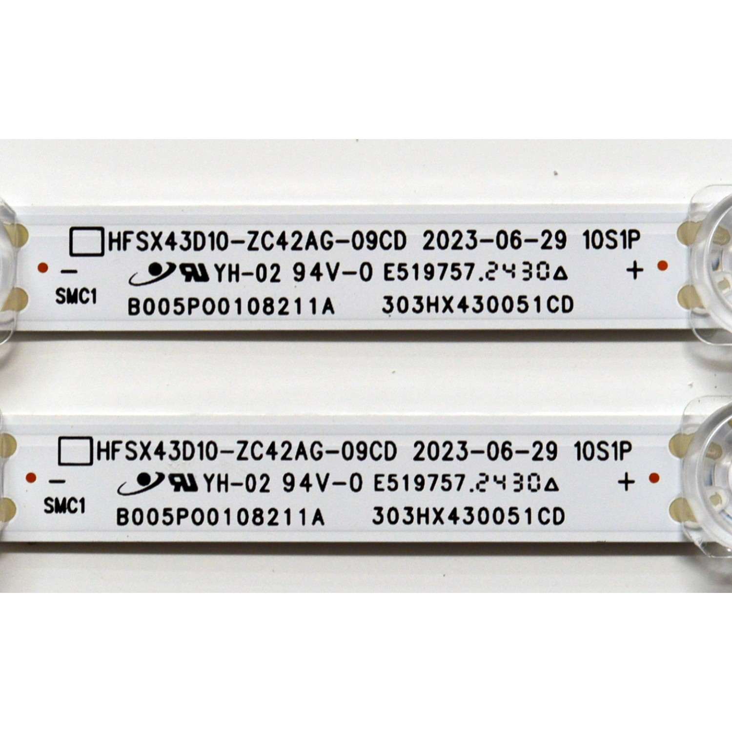 KIT DE LEDS ORIGINAL PARA TV VIZIO 2 PIEZAS / NUMERO DE PARTE 303HX430051CD / HFSX43D10-ZC42AG-09CD / B005P00108211A / 2300023151 / 70401-01850 / 240809AB04 / GC430M70 / PANEL BOEI430WU1 / DISPLAY HV430FHB-F91 / MODELO VFD43M-0804 / VFD43M-0804 LBVFU6JA - Imagen 4