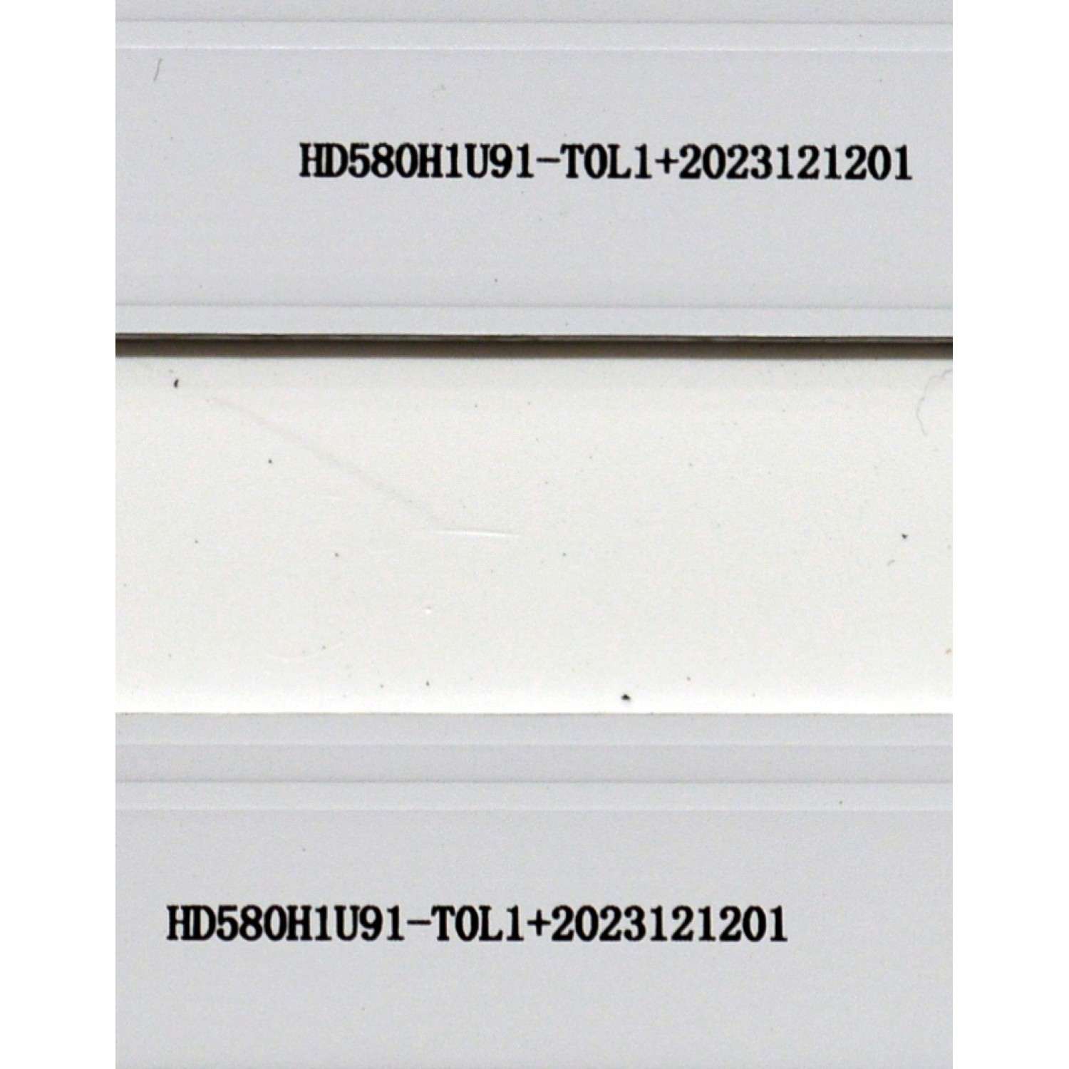 KIT DE LEDS ORIGINAL PARA TV HISENSE  2 PIEZAS / NUMERO DE PARTE JL.D580G1330-003AS-M / JL.D580G1330-003AS-M_V02 / HD580H1U91-T0L1 / 2023121201 / 2023121201 / 1400348500 / 2204 230631 / PANEL HD580H1U91-T0L1/ROH / DISPLAY CV580U4-L01 / MODELO 58R6E5 / 58A6NV / 58A65NV - Imagen 2