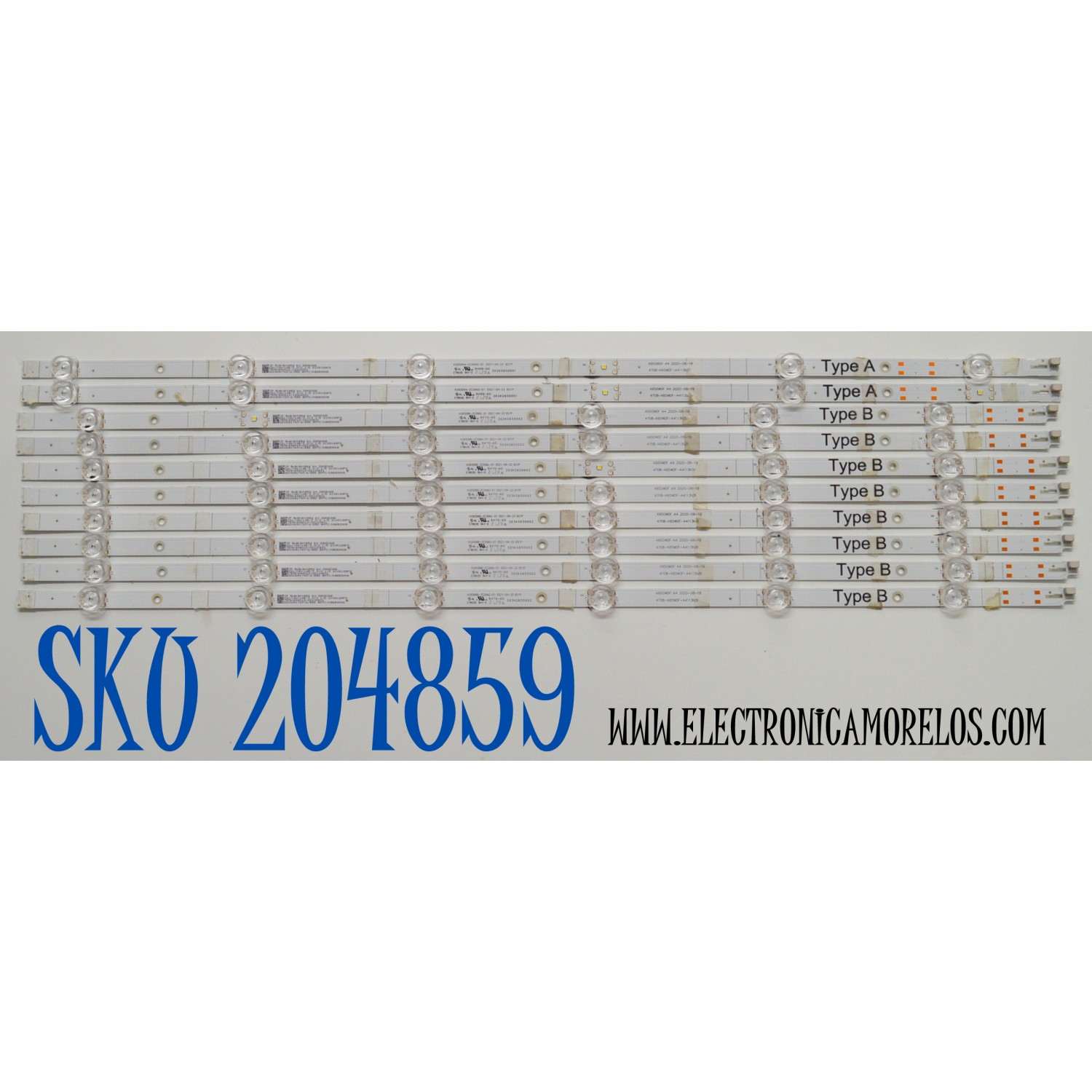 KIT DE LEDS ORIGINAL PARA TV HISENSE 10 PIEZAS / NUMERO DE PARTE 303KG650002 / 303KG65001 / KG65D6B-ZCAG-01 / KG65D6A-ZCAG-01 / K650WDF A4 / 4708-K65WDF-A4113N31 / 4708-K65WDF-A4113N21 / PANEL K650WDF / DISPLAY LC650EQQ (SM)(A3) / MODELO 65R6E4