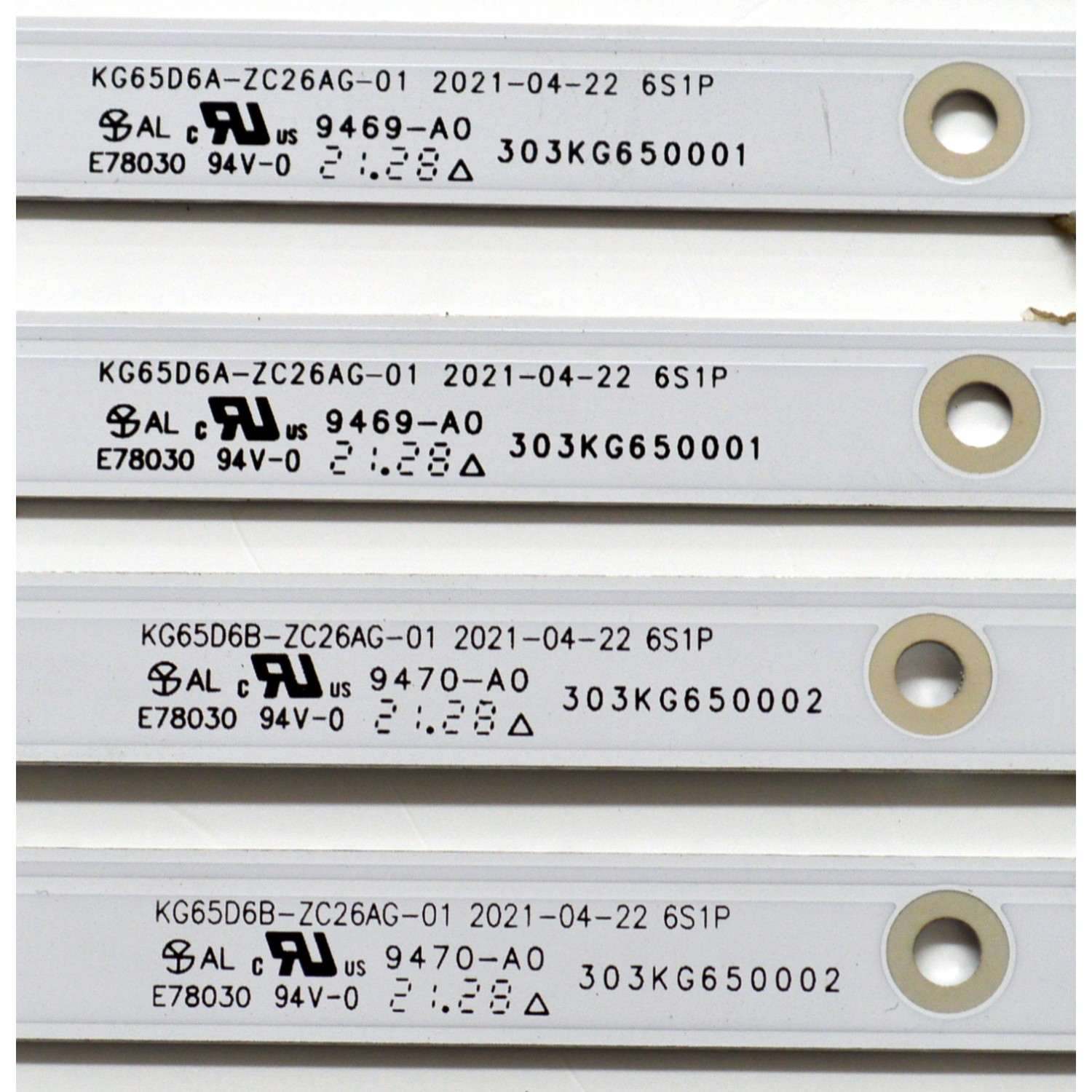 KIT DE LEDS ORIGINAL PARA TV HISENSE 10 PIEZAS / NUMERO DE PARTE 303KG650002 / 303KG65001 / KG65D6B-ZCAG-01 / KG65D6A-ZCAG-01 / K650WDF A4 / 4708-K65WDF-A4113N31 / 4708-K65WDF-A4113N21 / PANEL K650WDF / DISPLAY LC650EQQ (SM)(A3) / MODELO 65R6E4 - Imagen 4