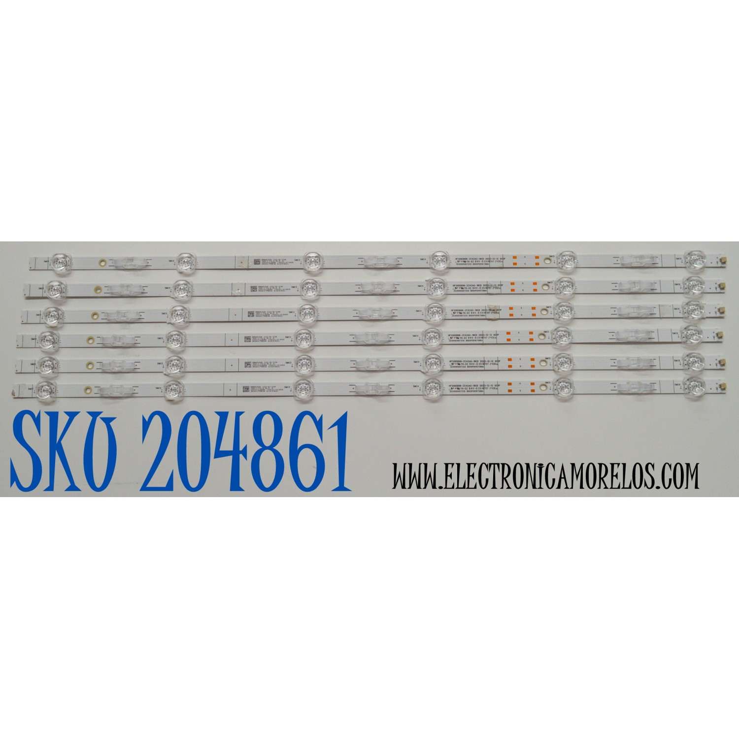 KIT DE LEDS ORIGINAL PARA TV VIZIO 6 PIEZAS / NUMERO DE PARTE 303HX650072CD / HFSX65D06-ZC42AG-19CD / B005P00107588A / 2300022684 / 70401-01866 / 240407AB04 / GC650M31 / PANEL BOEI650WQ1 / DISPLAY HV650QUB-F72 REV.1.0 / MODELO V4K65C-0804 / V4K65M-0804