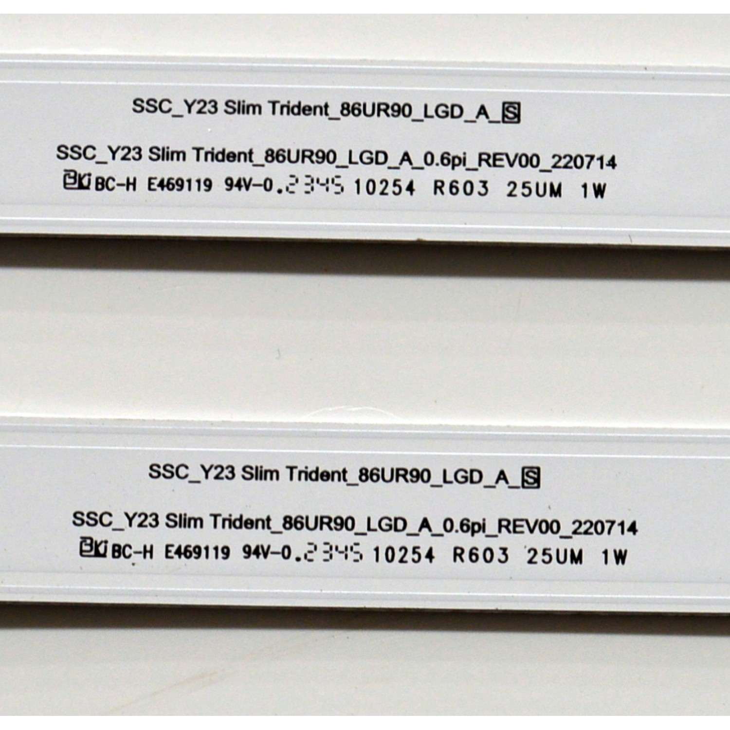 KIT DE LEDS ORIGINAL PARA TV LG 22 PIEZAS / NUMERO DE PARTE EAV65059401 / EAV65059501 / SSC_Y23 SLIM TRIDENT_86UR90_LGD_A_S / SSC_Y23 SLIM TRIDENT_86UR90_LGD_B_S / PANEL NC860TQF-AAMHA / DISPLAY LC860DQR (SR)(A1) /MODELO 86UR8000AUA.BUSWLKR - Imagen 6