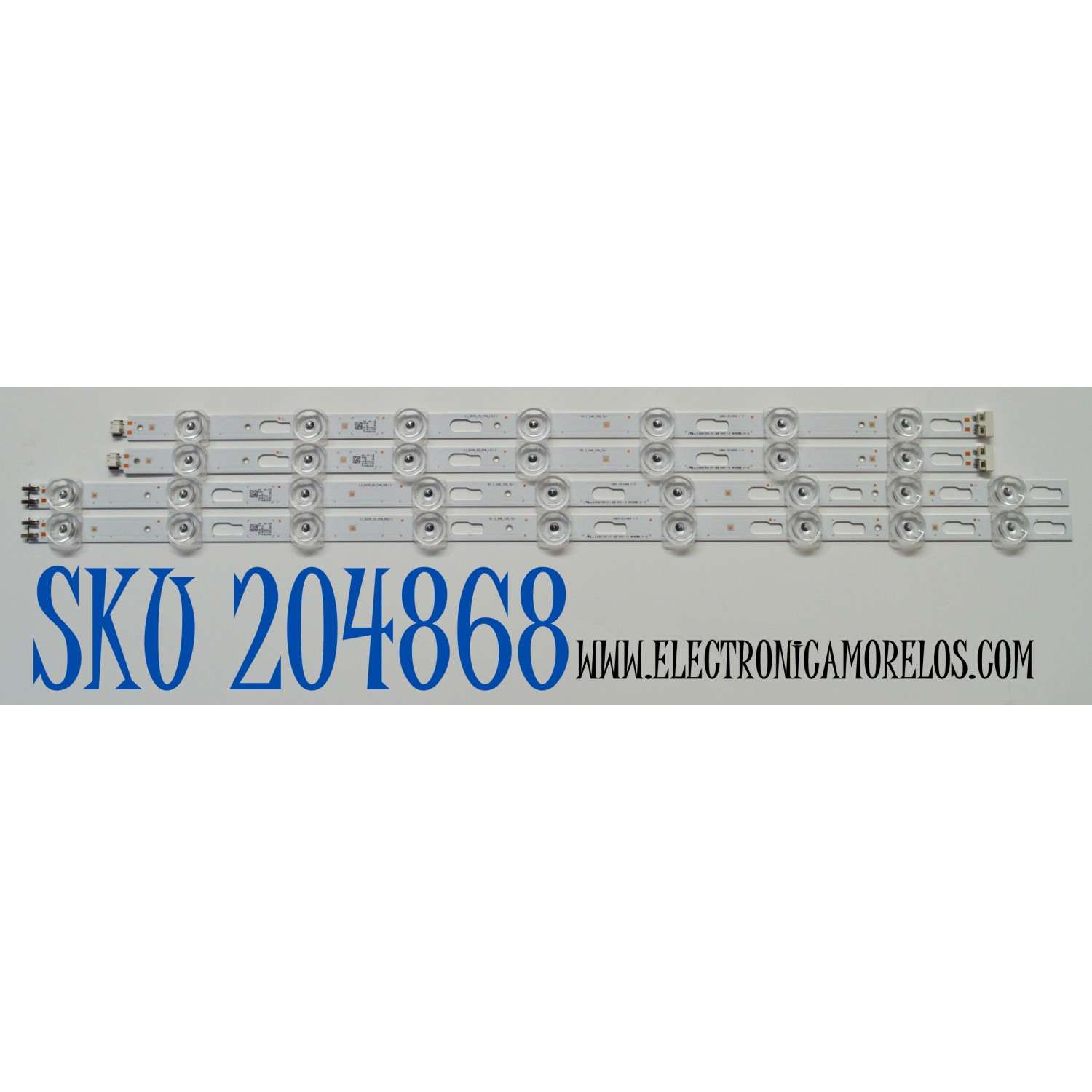 KIT DE LEDS ORIGINAL PARA TV SAMSUNG 4 PIEZAS / NUMERO DE PARTE BN96-58284A / BN96-58285A / LM41-01145A / LM41-01146A / L1_DU7K_E0_CFM_L7(1) / L1_DU7K_E0_CFM_R9(1) / 58284A / 58285A / PANEL CY-BD050HGNV2H / DISPLAY V500DJ7-QE1 / MODELO UN50DU7200DXZA DC02