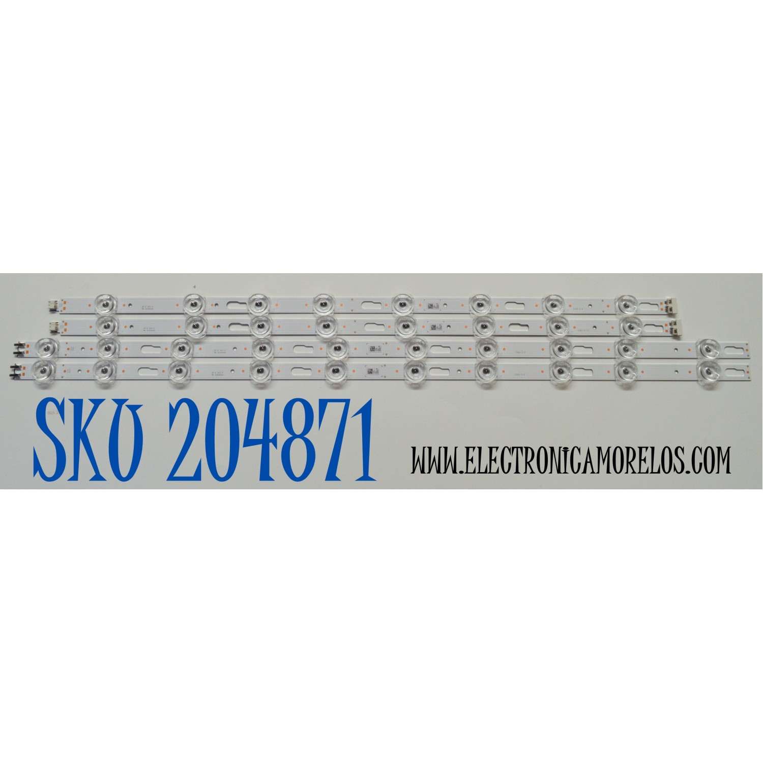 KIT DE LEDS ORIGINAL PARA TV SAMSUNG 4 PIEZAS / NUMERO DE PARTE BN96-58286A / BN96-58287A / 55RR00 / 55LR00 / 58286A / 58287A / PANEL CY-BD055HGXV2H / DISPLAY LC550EQC (SP)(A3) / MODELO UN55DU7200BXZA / UN55DU7200BXZA WB01