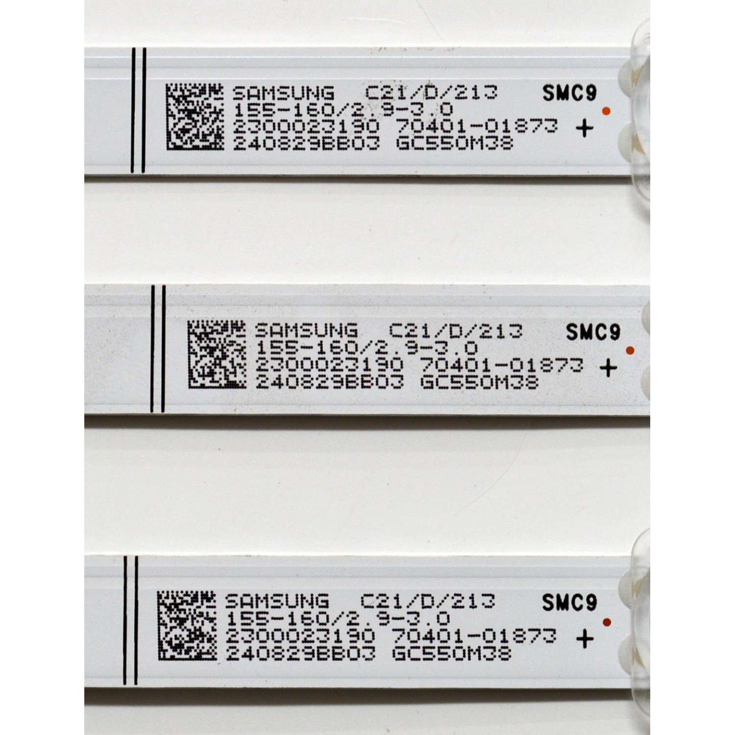 KIT DE LEDS ORIGINAL PARA TV VIZIO 3 PIEZAS / NUMERO DE PARTE 303GC550108CD / GC55D12-ZC42AG-03CD / B005P00107385A / 2300023190 / 70401-01873 / 240829BB03 / GC550M38 / PANEL BOEI550WQ1 / DISPLAY HV550QUB-F70 REV.2.0 / MODELO V4K55M-0804 LBVFV9GA - Imagen 4