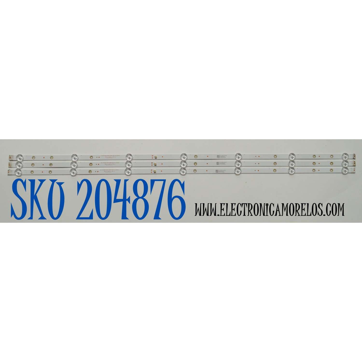 KIT DE LEDS ORIGINAL PARA TV WESTINGHOUSE 3 PIEZAS / NUMERO DE PARTE 261501013351 / 06-43T680-3030-0D35-3X7-V1-210413 / 180L3M30-B / 230101044460 / PANEL HK430WLEDM-JHYYH / DISPLAY PT430GT03-1 VER.1.0 / MODELO WR43UT4212