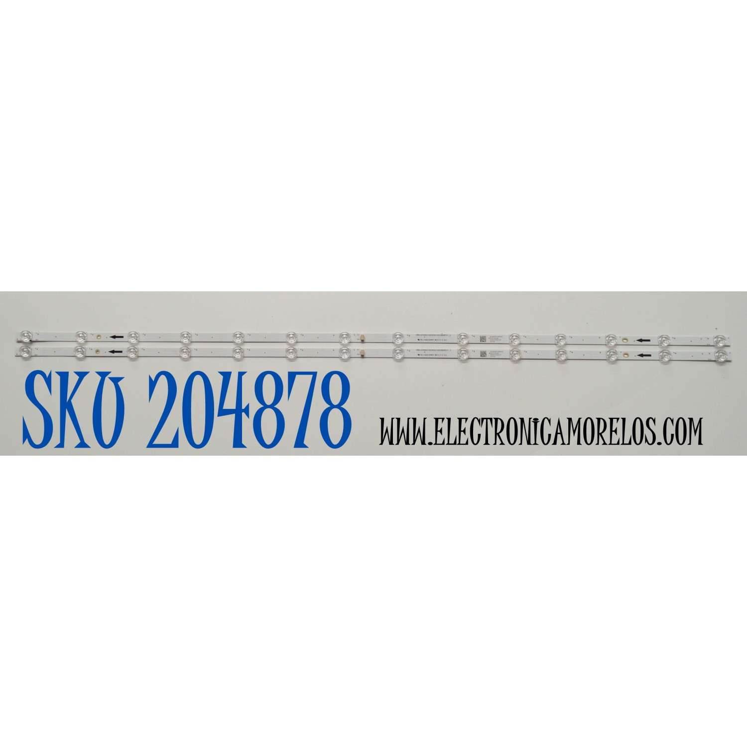 KIT DE LEDS ORIGINAL PARA TV KALLEY 2 PIEZAS / NUMERO DE PARTE CRH-AT50D3100303014023BHREV1.2 / 4L-ZX050T-XR004X / M13Y150JB5 / PANEL LVU500CHDX E0548 / DISPLAY CV500U2-L03 REV:01 / MODELO K-GTV50UHDQV2
