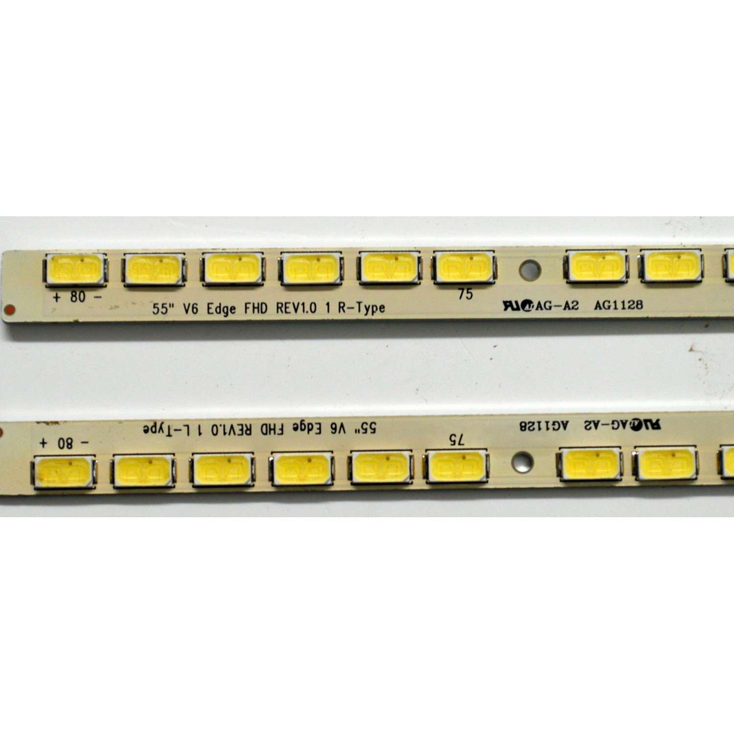 KIT DE LEDS ORIGINAL PARA TV LG 2 PIEZAS / NUMERO DE PARTE 55" V6 EDGE FHD / 55" V6 EDGE FHD REV1.0 1 L-TYPE / 55" V6 EDGE FHD REV1.0 1 R-TYPE / PANEL LC550EUF (SD)(A1) / MODELO 55LV355B-UA / 55LV355B-UA.AUSYLJR - Imagen 2