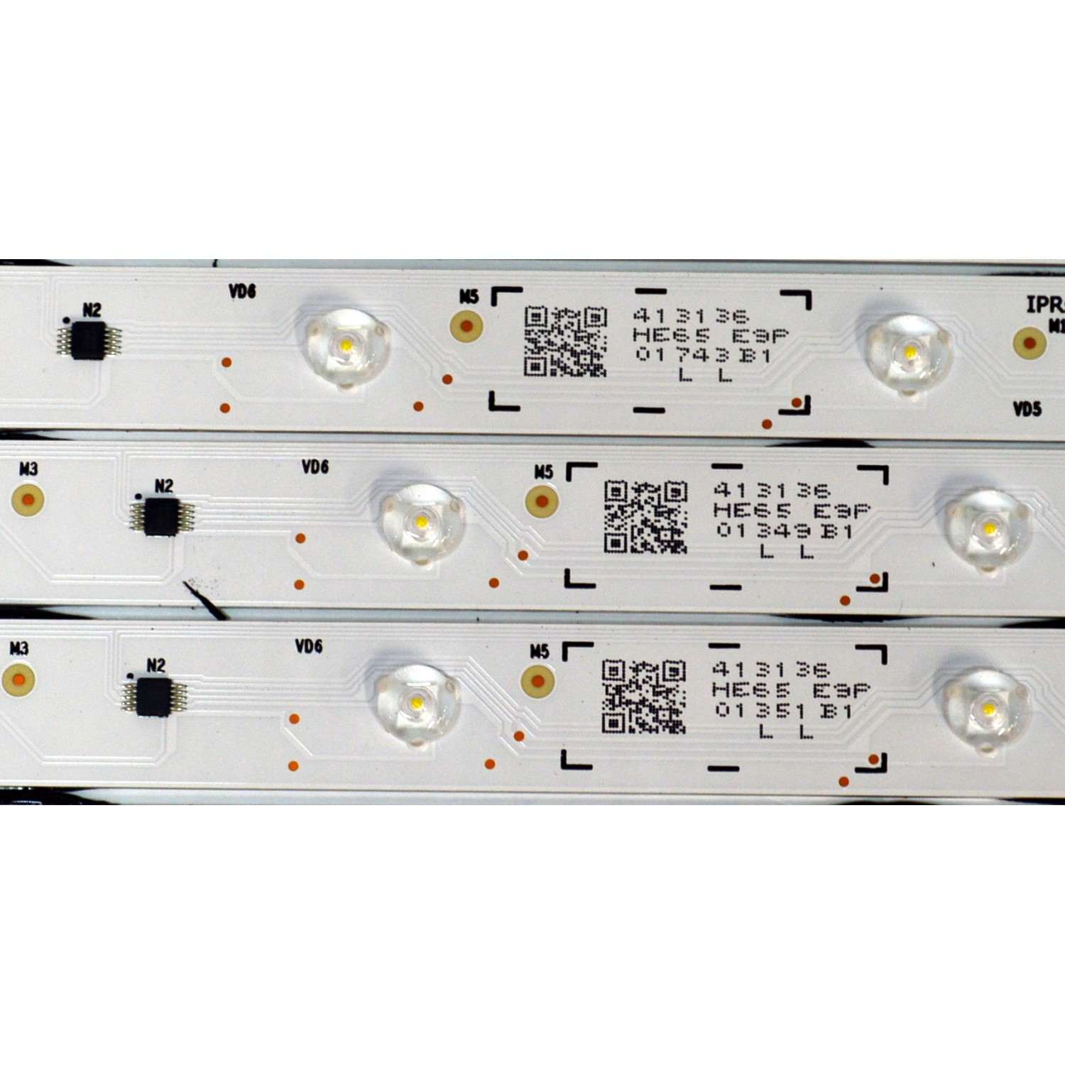 KIT DE LEDS ORIGINAL PARA TV HISENSE 24 PIEZAS / NUMERO DE PARTE LB650A2.0 / HD650H3U51-TZLZ / 2024050901 / LB650A2.0 / RSAG7.820.51169/ROH VER.A / 413136 / HE65 E9P / PANEL HD650H3U51-T0LZ / DISPLAY T650QVN07.H / MODELO 65U75N - Imagen 4