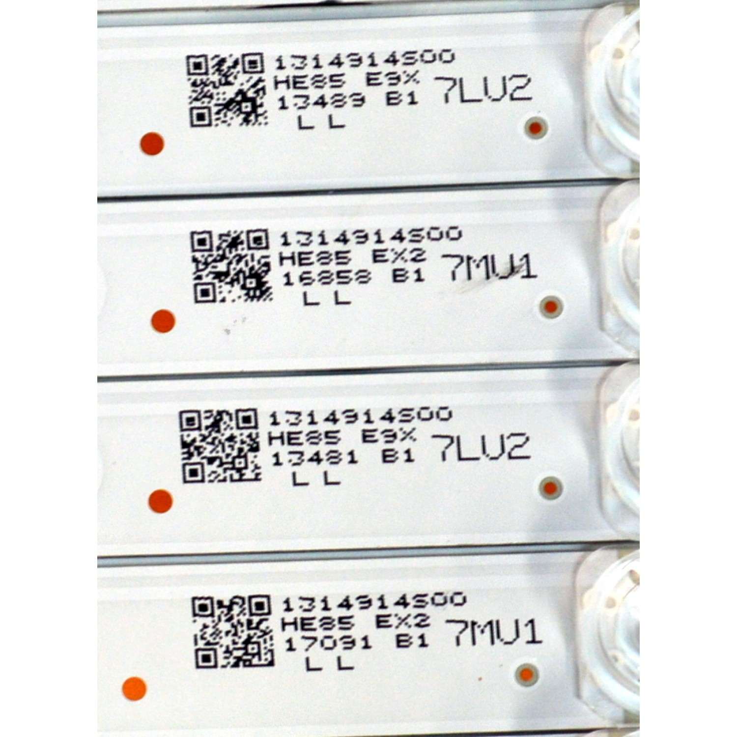 KIT DE LEDS ORIGINAL PARA TV HISENSE 12 PIEZAS / NUMERO DE PARTE LB8500N.0 / HD850H1U51-TAL / 2023072801 / LB8500N.0 / 1314914 / 7MU1 / 7UL2 / PANEL HD850HIU52-T0LF\ROH / DISPLAY T850QVN03.7 / MODELO 85QD75N / 85QD65QV - Imagen 2