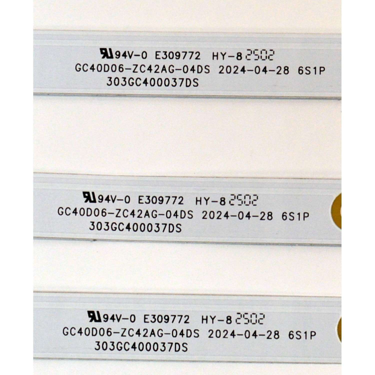 KIT DE LEDS ORIGINAL PARA TV VIZIO 3 PIEZAS / NUMERO DE PARTE 303GC400037DS / GC40D06-ZC42AG-04DS / 2300023619 / 70401-02048 / 250303BB07 / GC400M05 / PANEL BOEI400WU1 / DISPLAY HV400FHB-F11 REV.1.0 / MODELO VFD40M-0804 / VFD40M-0804 LBVFW4GB - Imagen 4