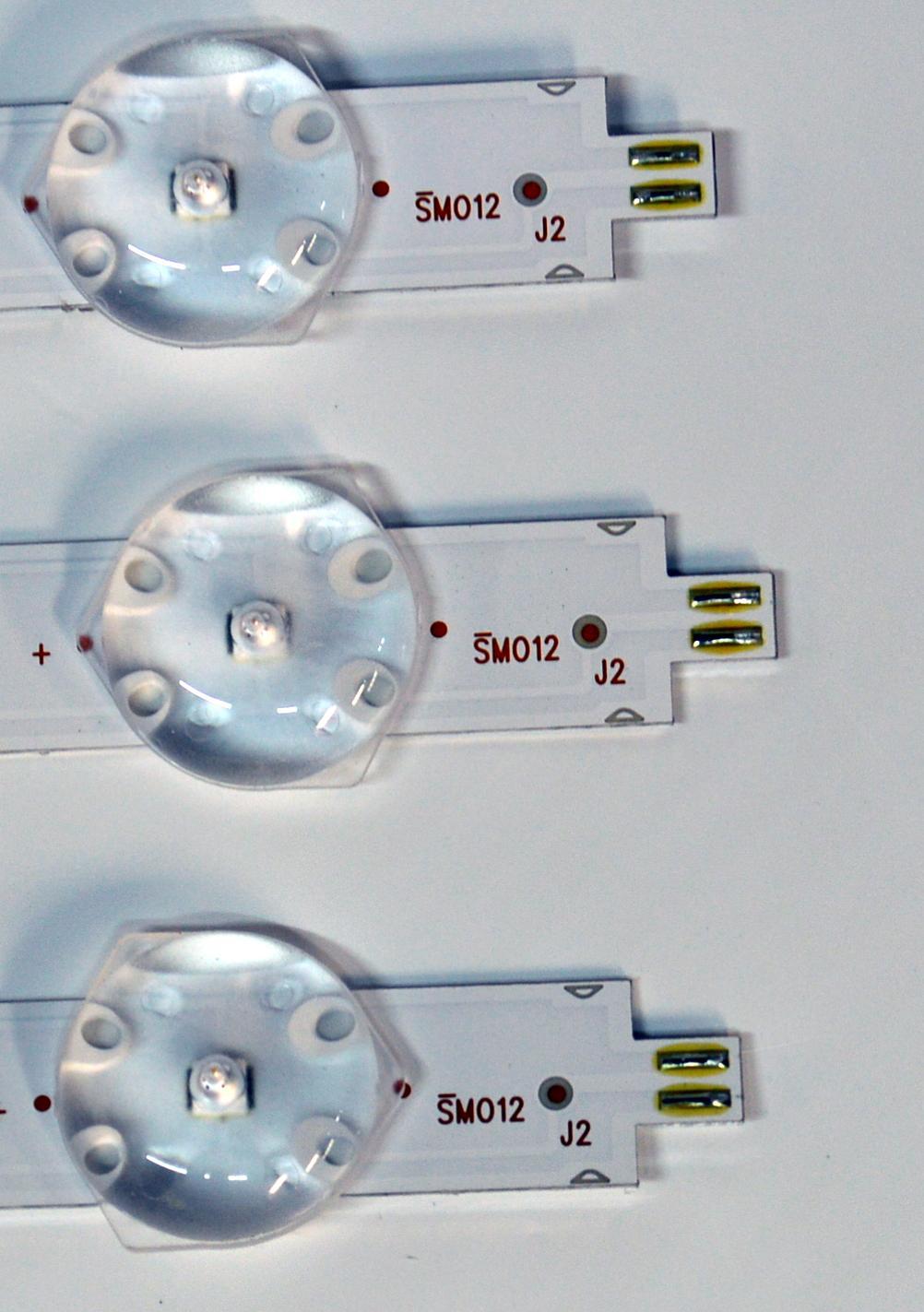 KIT DE LEDS ORIGINAL PARA TV RCA 3 PIEZAS / NUMERO DE PARTE 30355012001D / LED55D12A-ZC62AG-03D / 210919BF2 / 5500M015 / MODELO RTRU5529-CA - Imagen 2