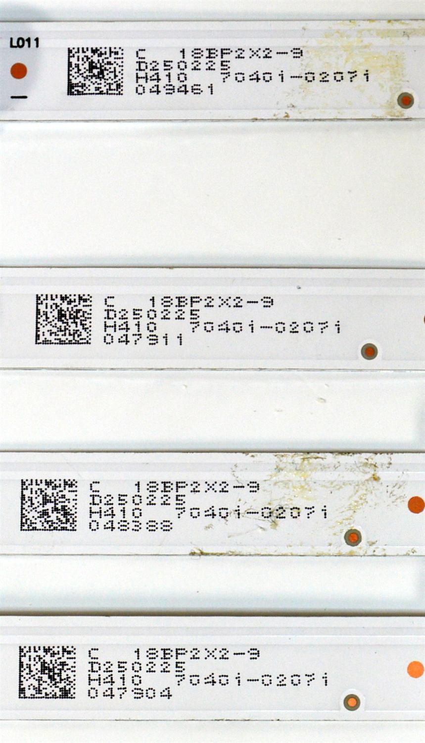 KIT DE LEDS ORIGINAL PARA TV VIZIO 4 PIEZAS / NUMERO DE PARTE JL.D550C1330-324AS-M / JL.D550C1330-324AS-M_V03 / 55F8 / 18BP2X2-9 / D250225 / 70401-02071  /PANEL BOEI550WQ1 / DISPLAY HV550QUB-F70 REV.2.0 / MODELO M55Q6-L4 / M55Q6-L4 LBVFN8KB - Imagen 2