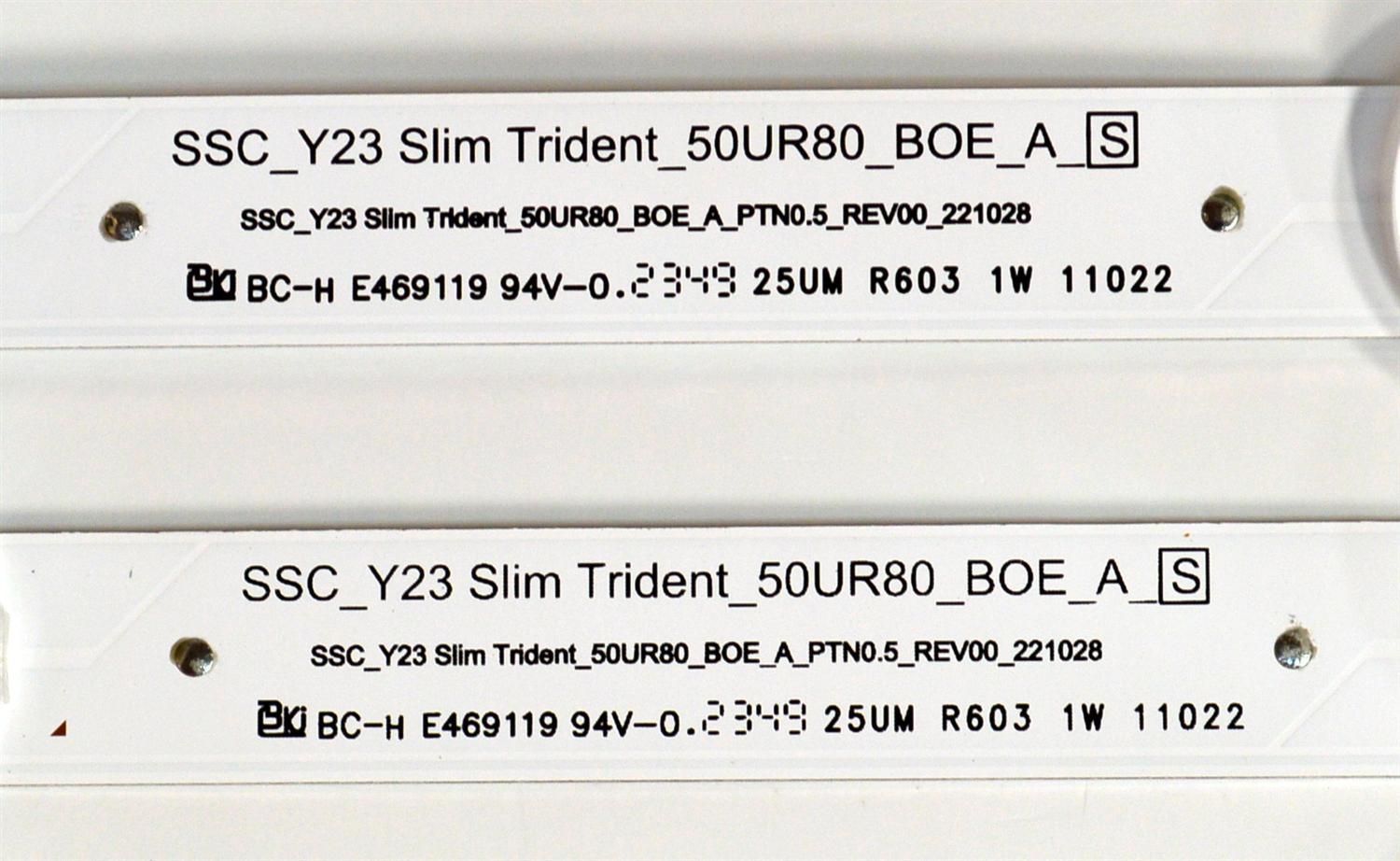 KIT DE LEDS ORIGINAL PARA TV LG 6 PIEZAS / NUMERO DE PARTE EAV65058501 / SSC_Y23 SLIM TRIDENT_50UR80_BOE_A_S / SSC_Y23 SLIM TRIDENT_50UR80_BOE_A_PTN0.5_REV00_221028 / BOE500N2 / PANEL NC500TQG-VBKHA / DISPLAY HF500QUB-F2D / MODELO 50UR8000AUA.BUSFLJM - Imagen 4