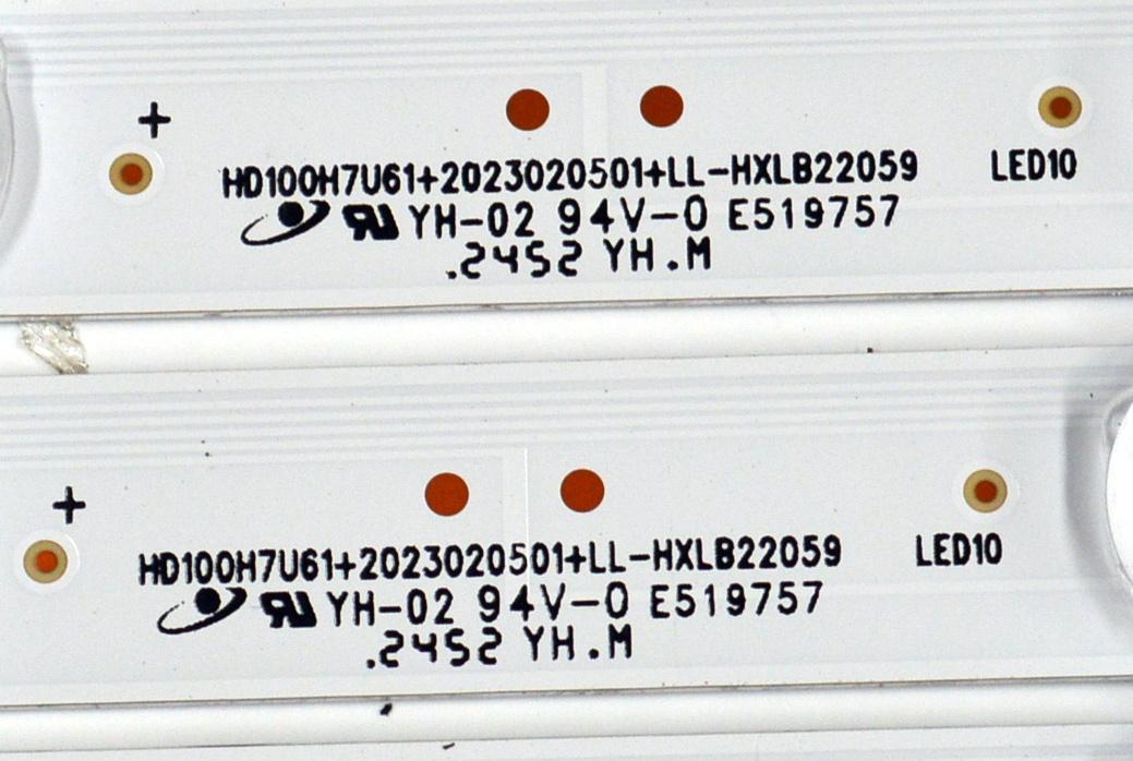 KIT DE LEDS ORIGINAL PARA TV HISENSE 32 PIEZAS / NUMERO DE PARTE HXLB22059 / HD100H7U61 / 202320501 / LL-HXLB22059 / 1319589 / 6DT4 / 250119LU / PANEL HD100H7U62-L8 / DISPLAY PTA00GT01-3 VER.1.0 / MODELO 100U70N - Imagen 4